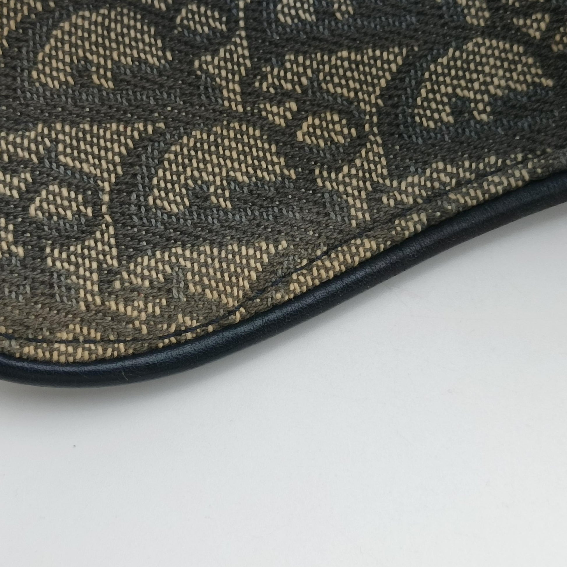 Saddle Navy Leather x Canvas RU 0030サドル ネイビー レザー×キャンバス RU 0030