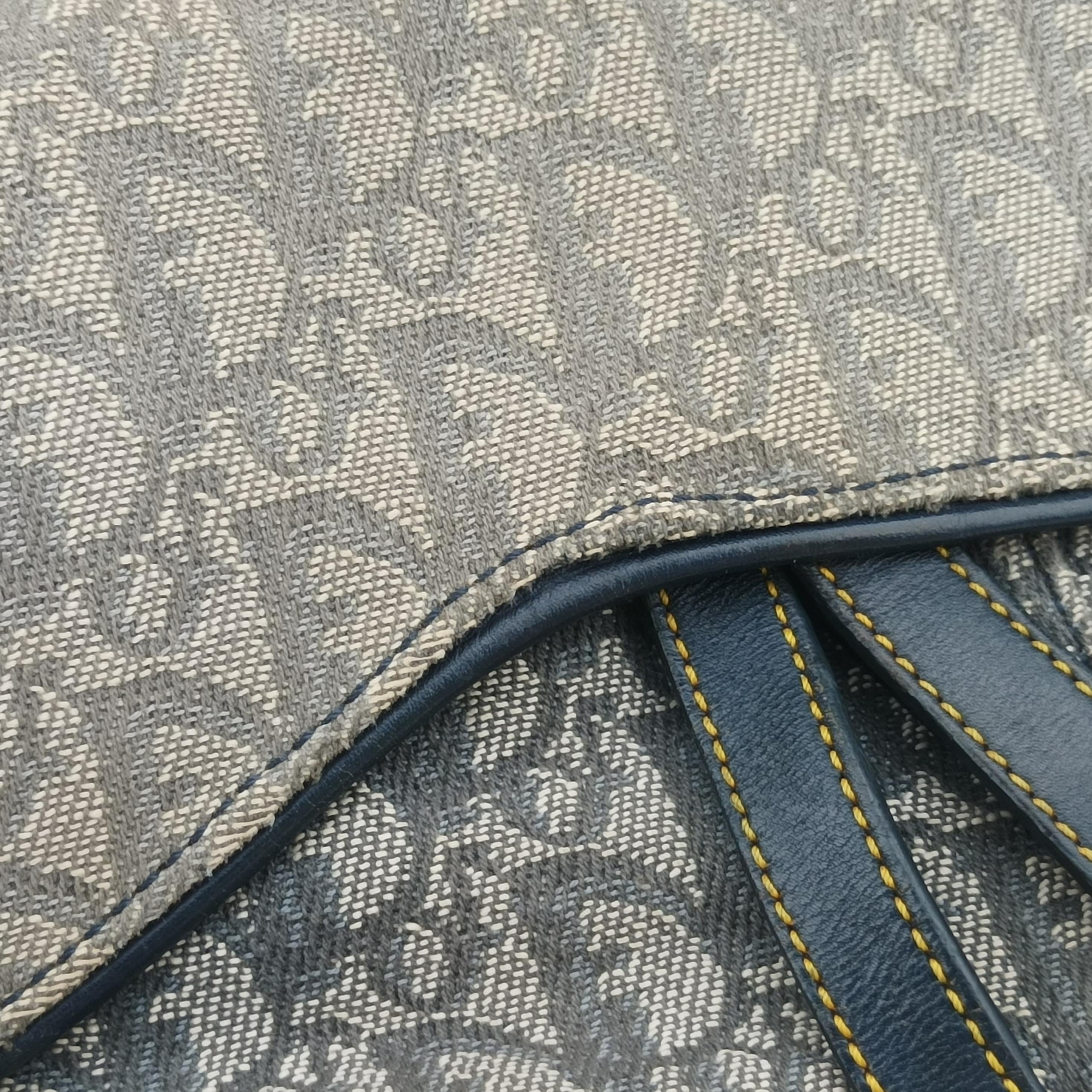 Saddle Navy Leather x Canvas RU 0030サドル ネイビー レザー×キャンバス RU 0030