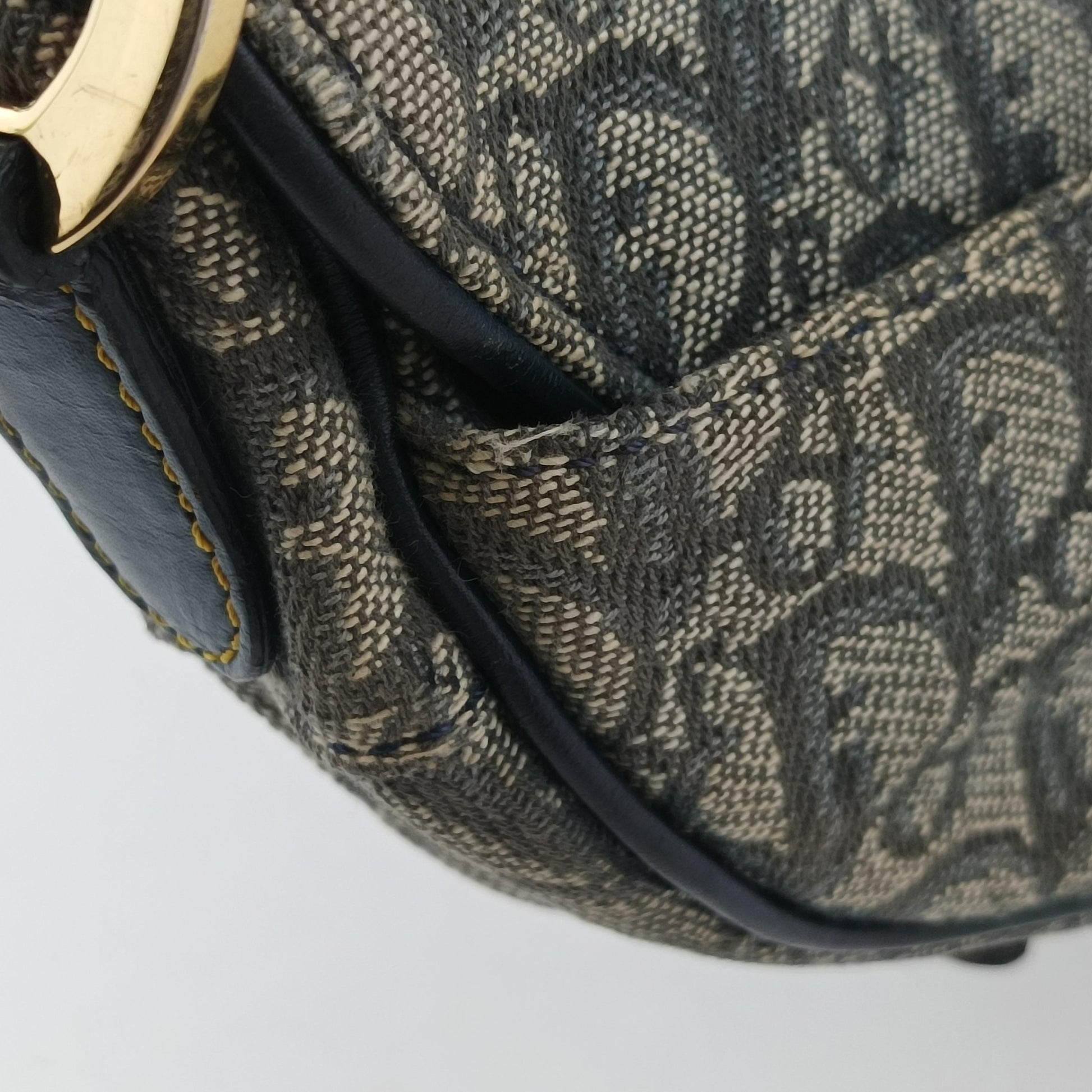 Saddle Navy Leather x Canvas RU 0030サドル ネイビー レザー×キャンバス RU 0030