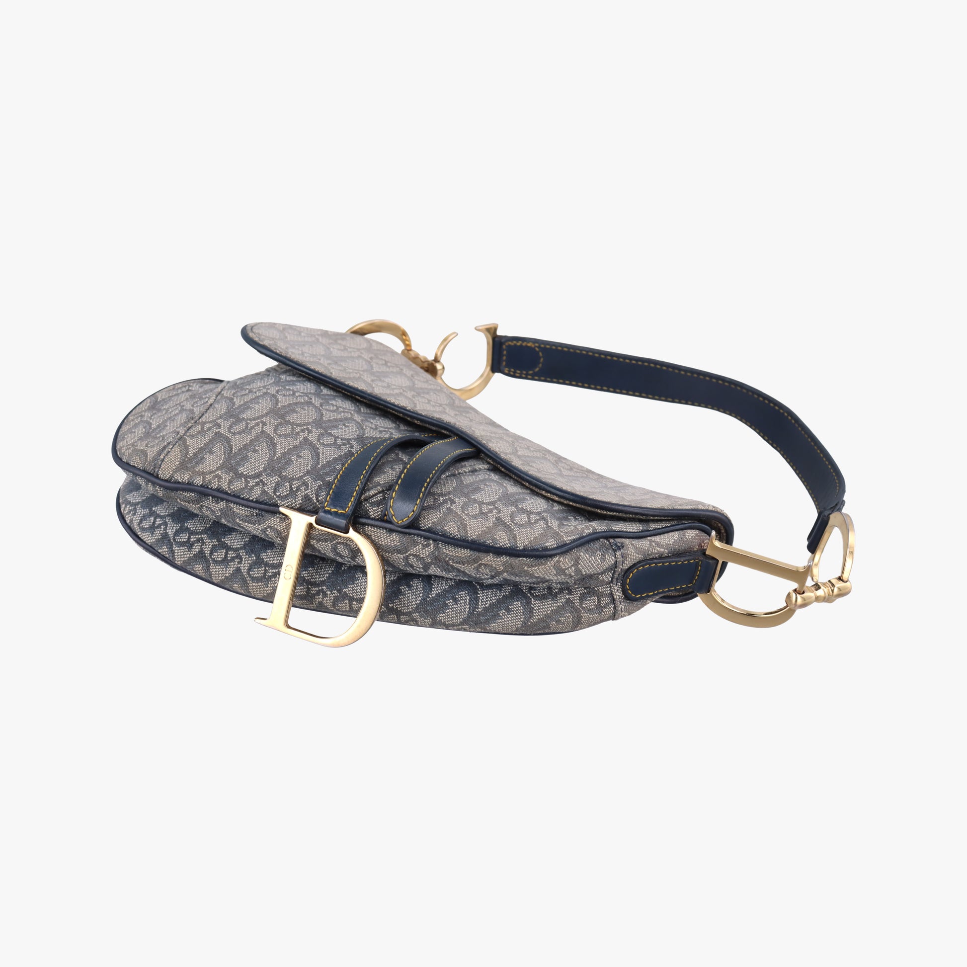 Saddle Navy Leather x Canvas RU 0030サドル ネイビー レザー×キャンバス RU 0030