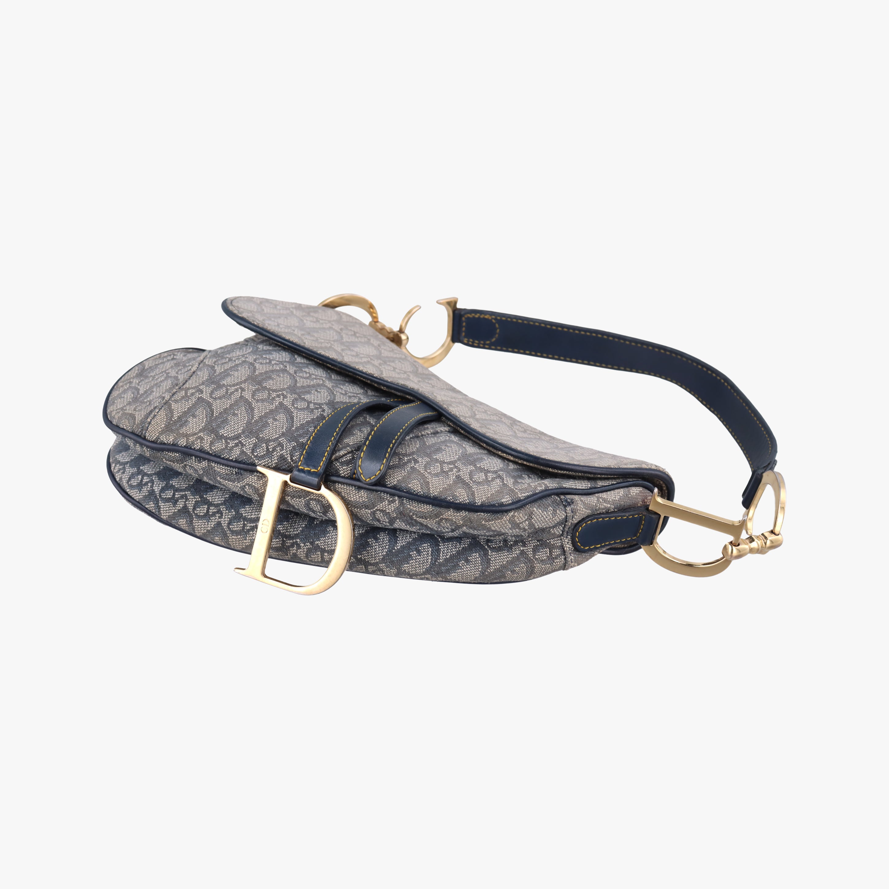 Saddle Navy Leather x Canvas RU 0030サドル ネイビー レザー×キャンバス RU 0030