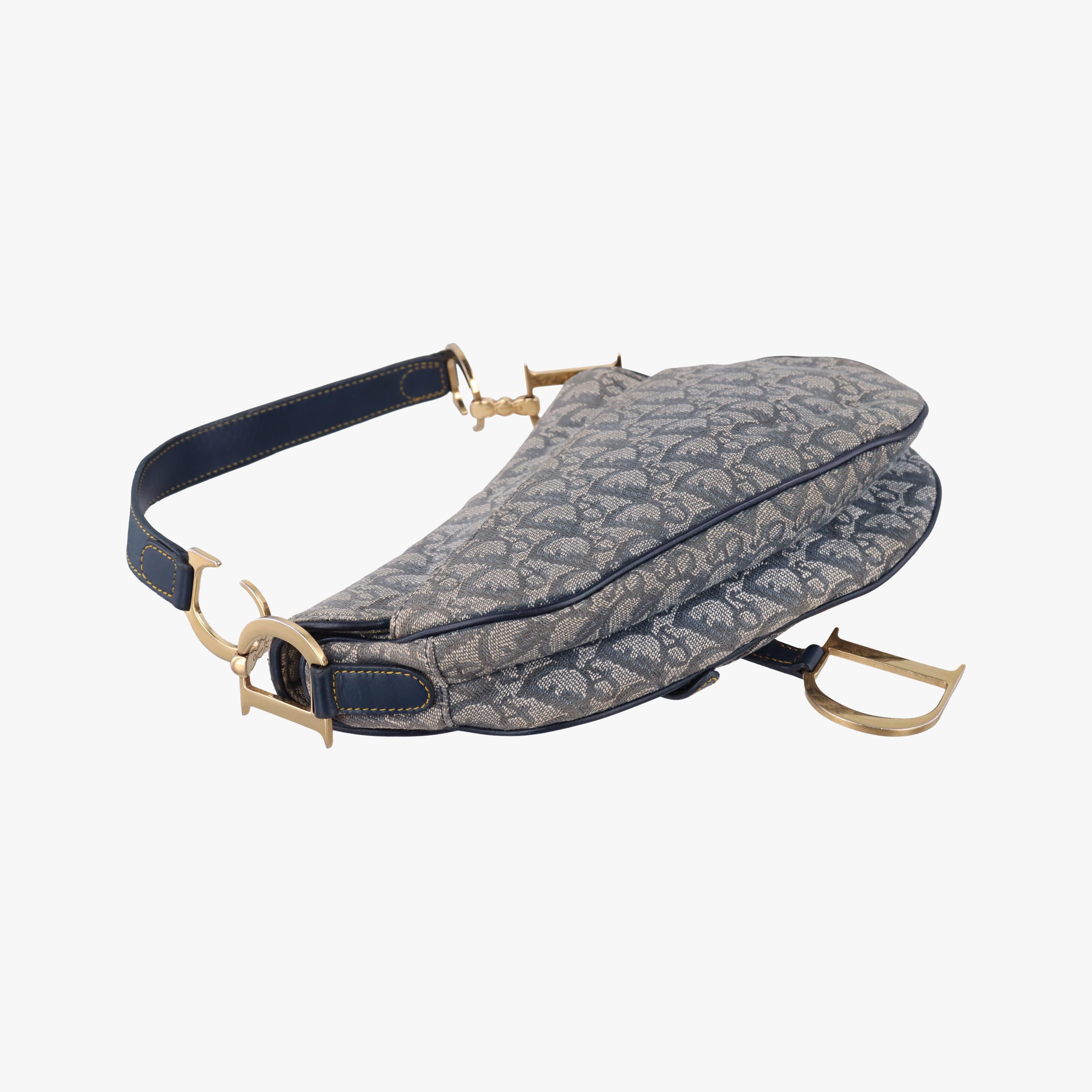 Saddle Navy Leather x Canvas RU 0030サドル ネイビー レザー×キャンバス RU 0030