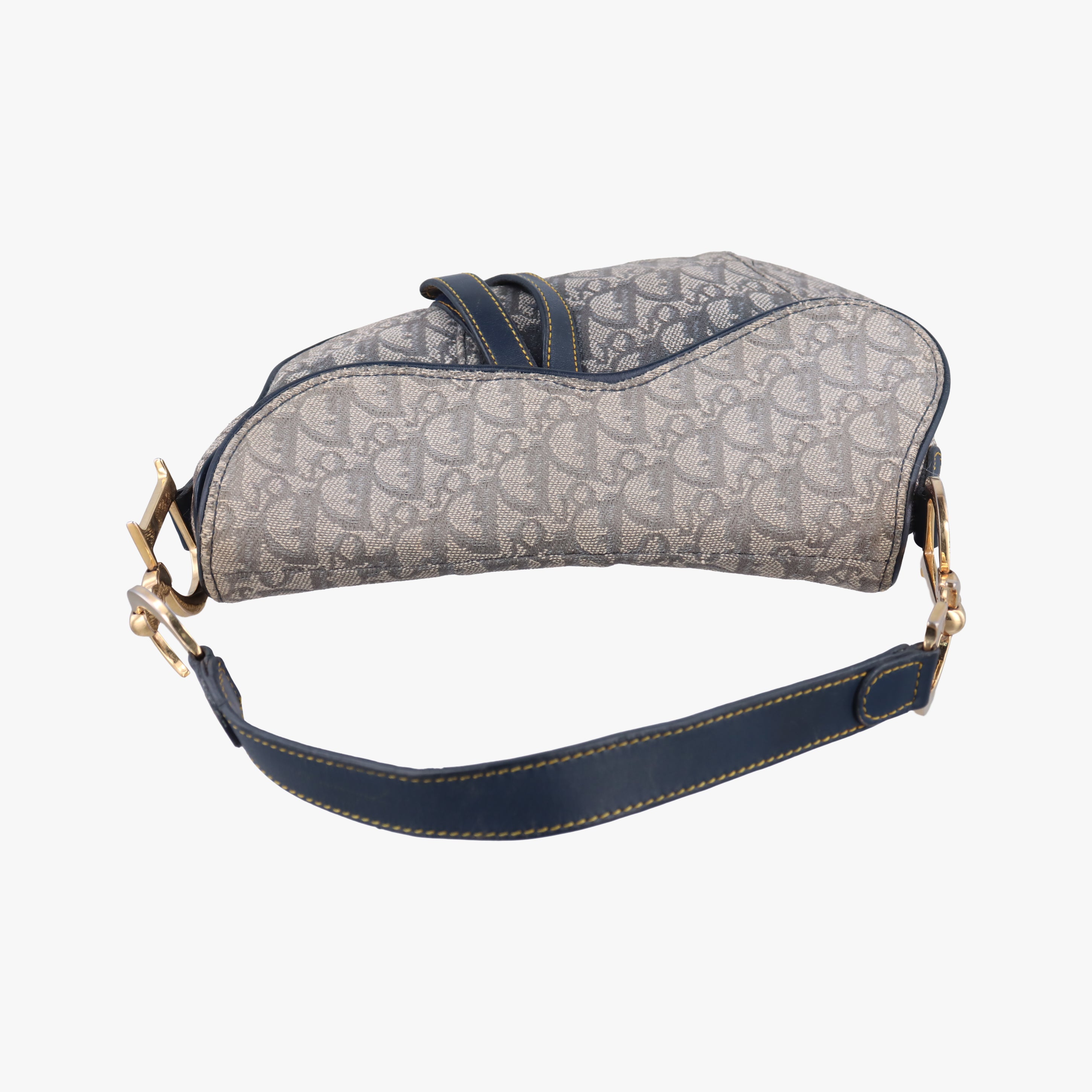 Saddle Navy Leather x Canvas RU 0030サドル ネイビー レザー×キャンバス RU 0030