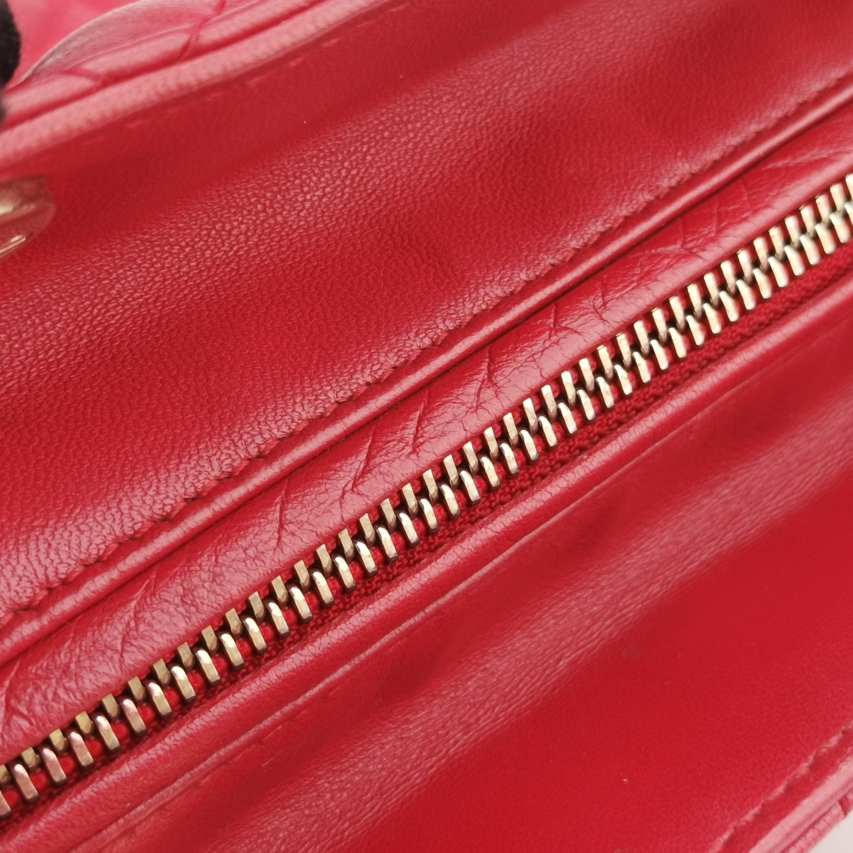 Lady Dior Red lambskin 19-BO-1104レディディオール レッド ラムスキン 19-BO-1104