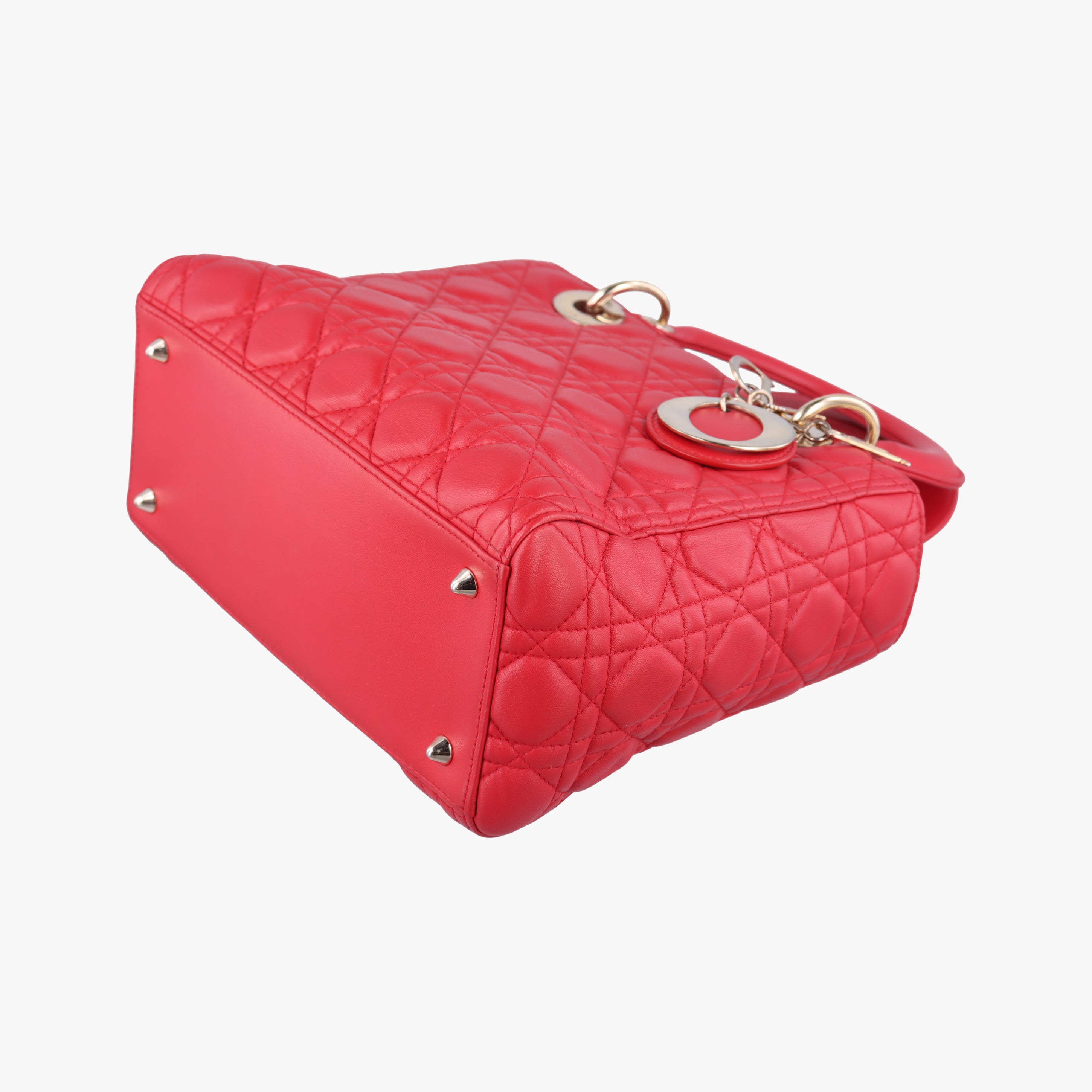 Lady Dior Red lambskin 19-BO-1104レディディオール レッド ラムスキン 19-BO-1104