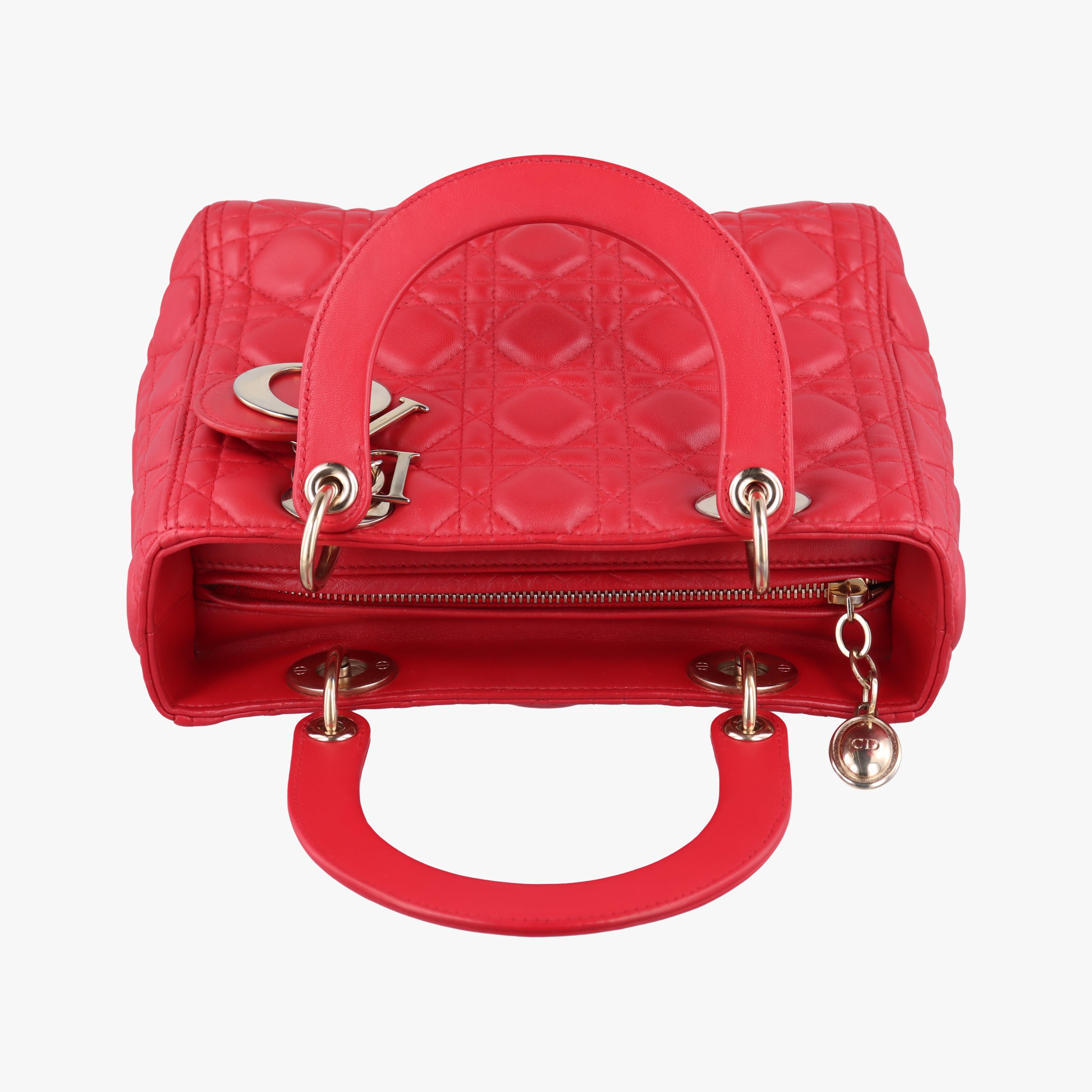 Lady Dior Red lambskin 19-BO-1104レディディオール レッド ラムスキン 19-BO-1104