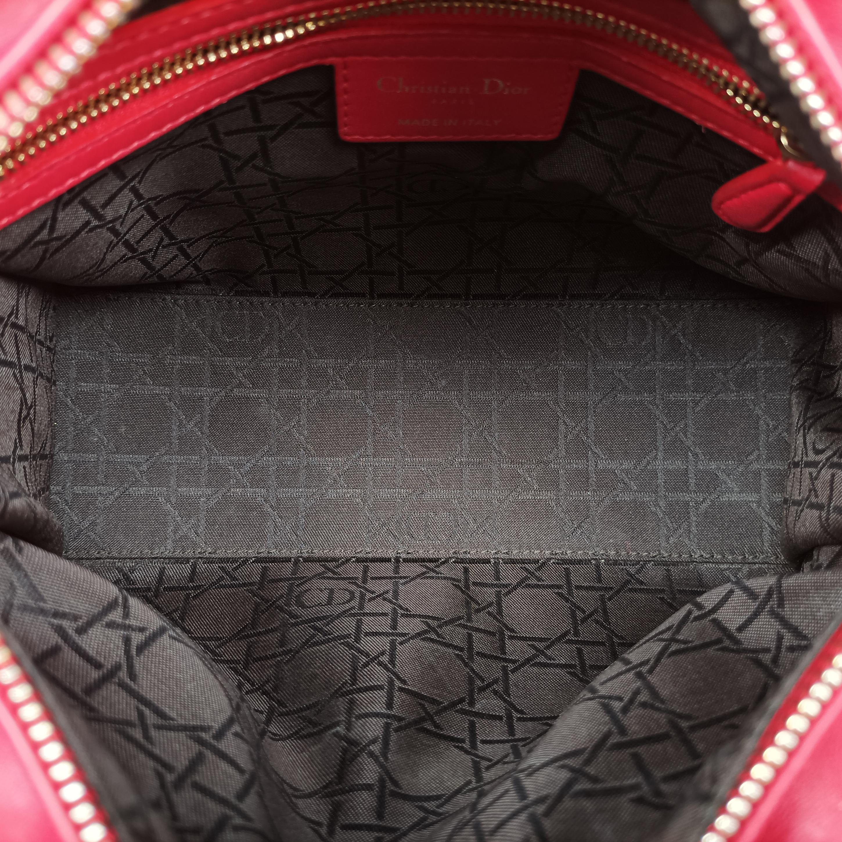 Lady Dior Red lambskin 19-BO-1104レディディオール レッド ラムスキン 19-BO-1104