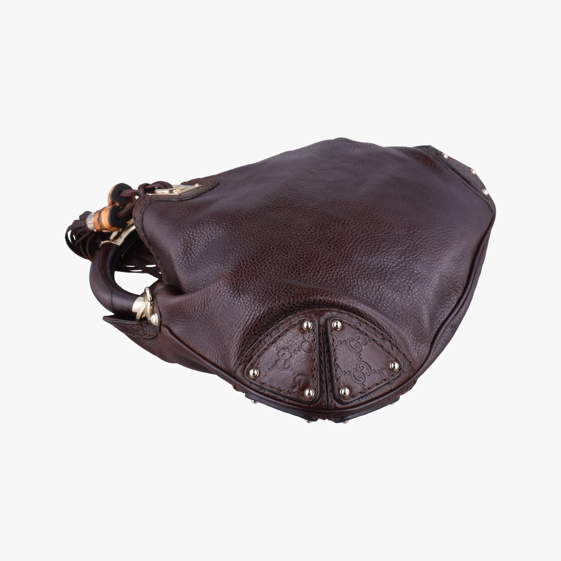 Bamboo Babouska Indy Hobo Brown Leather 185566 H3306015バンブー バブースカ インディ ホーボー ブラウン レザー 185566 H3306015