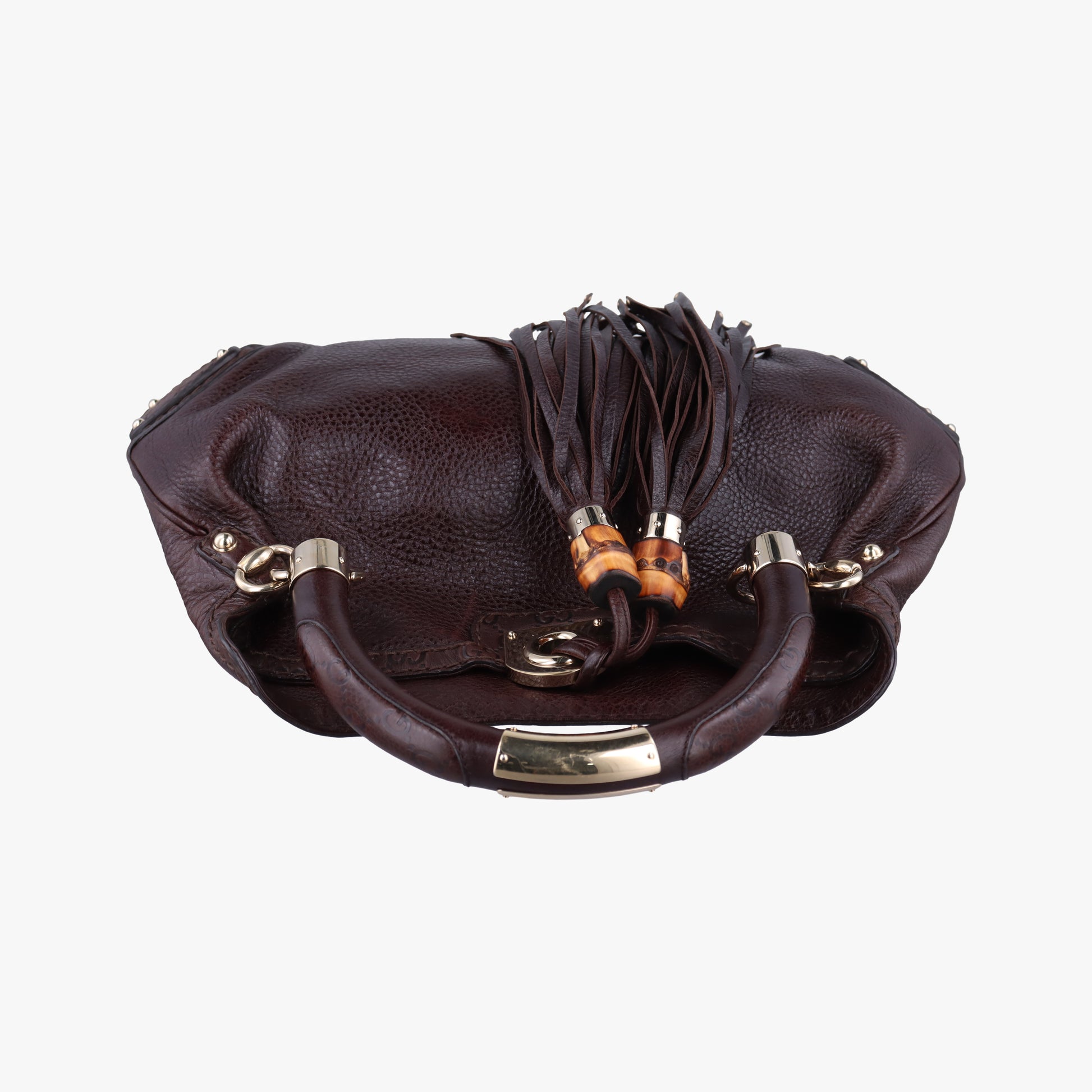 Bamboo Babouska Indy Hobo Brown Leather 185566 H3306015バンブー バブースカ インディ ホーボー ブラウン レザー 185566 H3306015