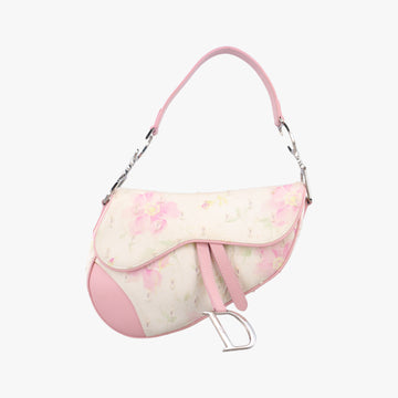 Saddle Pink×White Fabric × leather 01RU 1013サドル ピンク×ホワイト ファブリック×レザー 01RU 1013