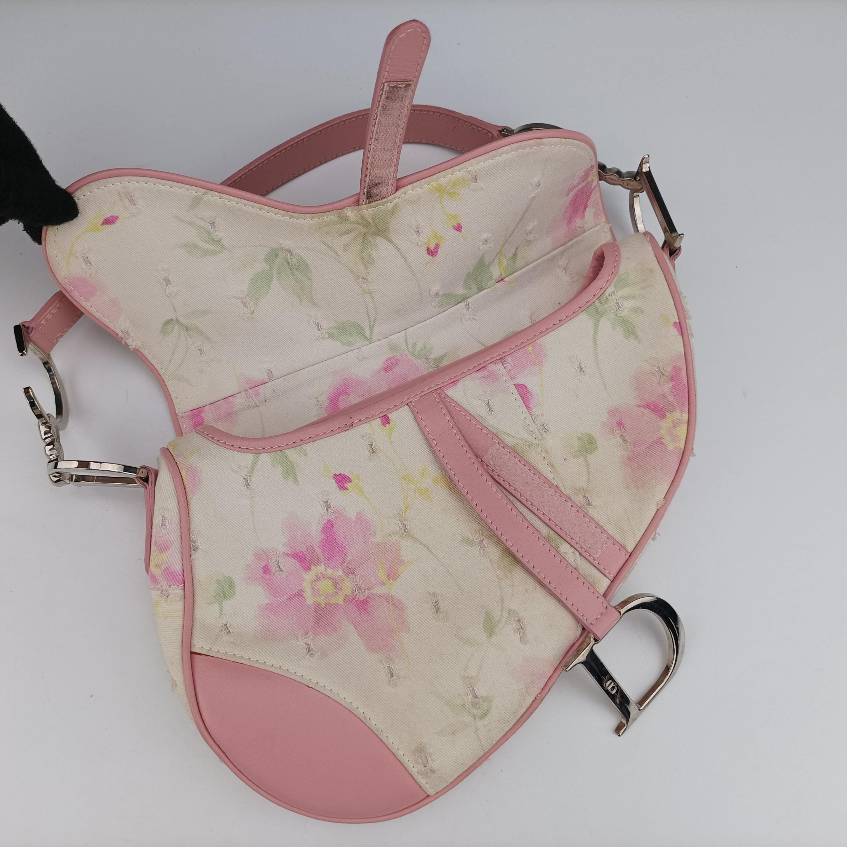 Saddle Pink×White Fabric × leather 01RU 1013サドル ピンク×ホワイト ファブリック×レザー 01RU 1013