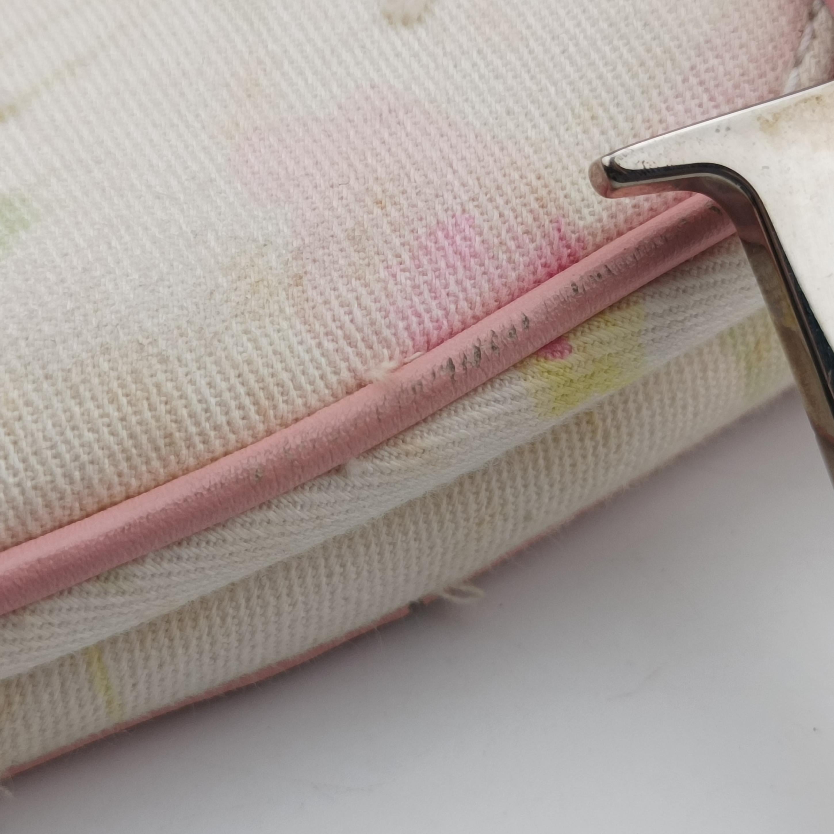 Saddle Pink×White Fabric × leather 01RU 1013サドル ピンク×ホワイト ファブリック×レザー 01RU 1013