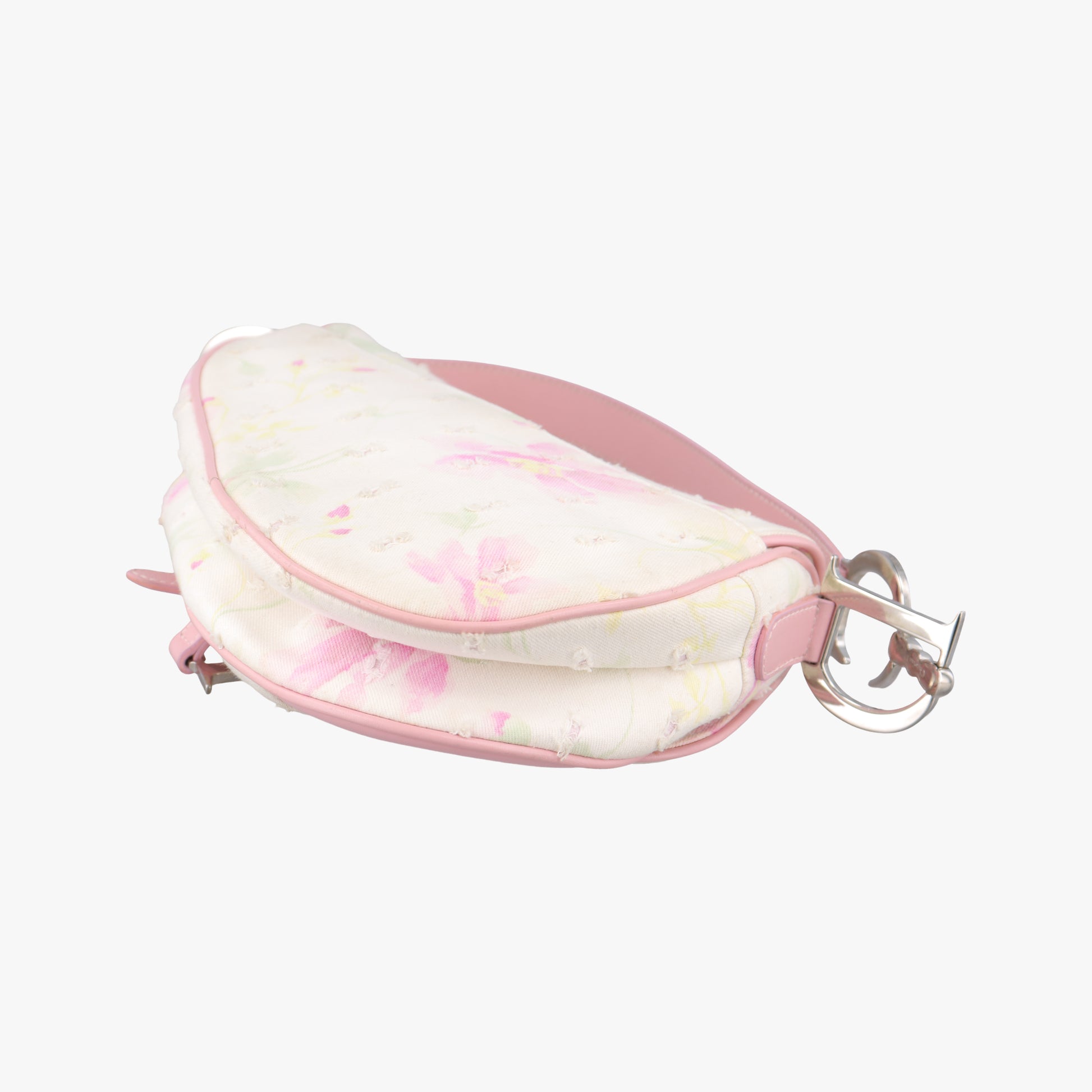 Saddle Pink×White Fabric × leather 01RU 1013サドル ピンク×ホワイト ファブリック×レザー 01RU 1013