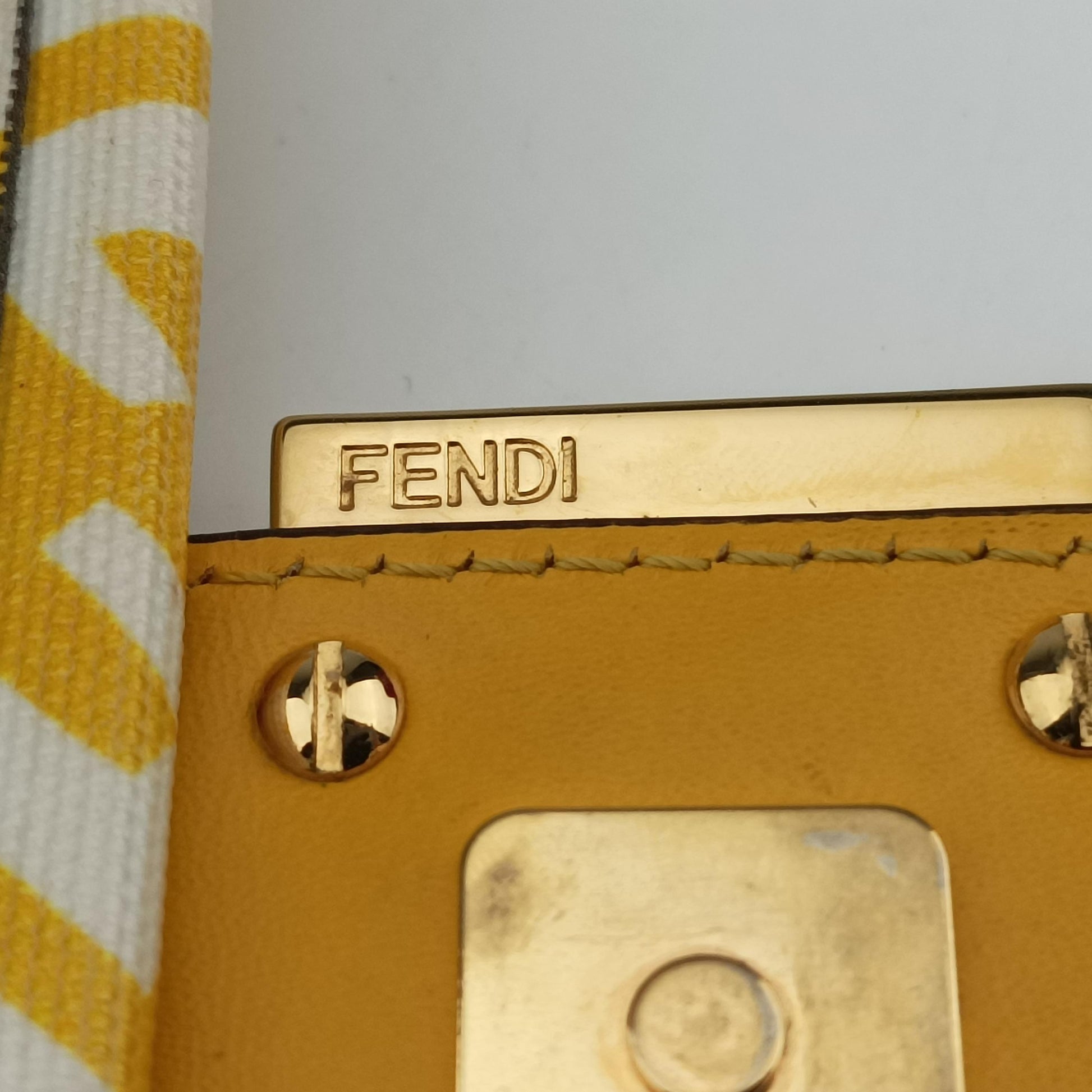 BAGUETTE Yellow×White PVC coated canvas 8BR792 8BR792-AFL1-218-0189バケット イエロー×ホワイト PVCコーティングキャンバス 8BR792 8BR792-AFL1-218-0189