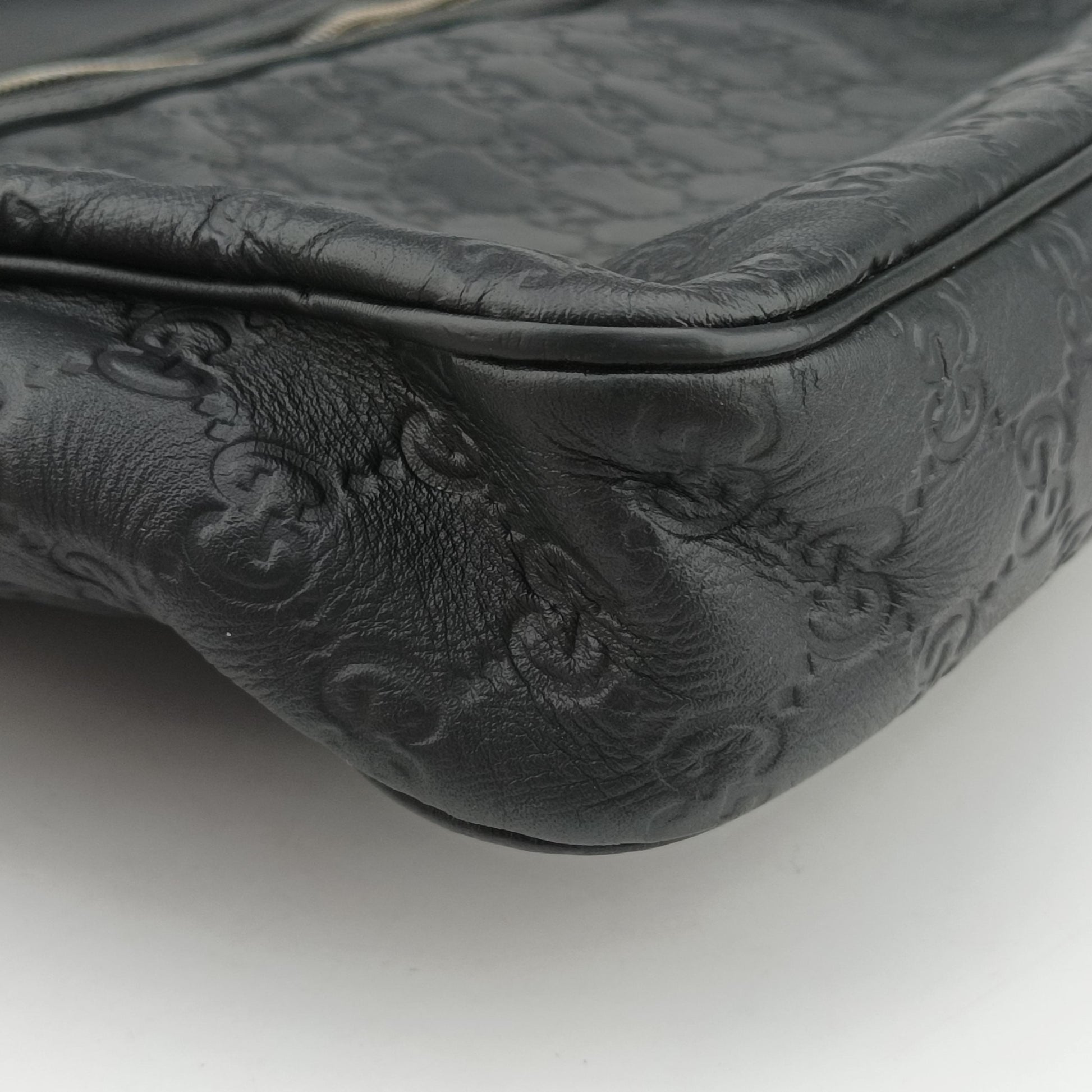 Guccissima Briefcase Business Black Leather 328937 A015867513グッチシマ ブリーフケース ビジネス ブラック レザー 328937 A015867513