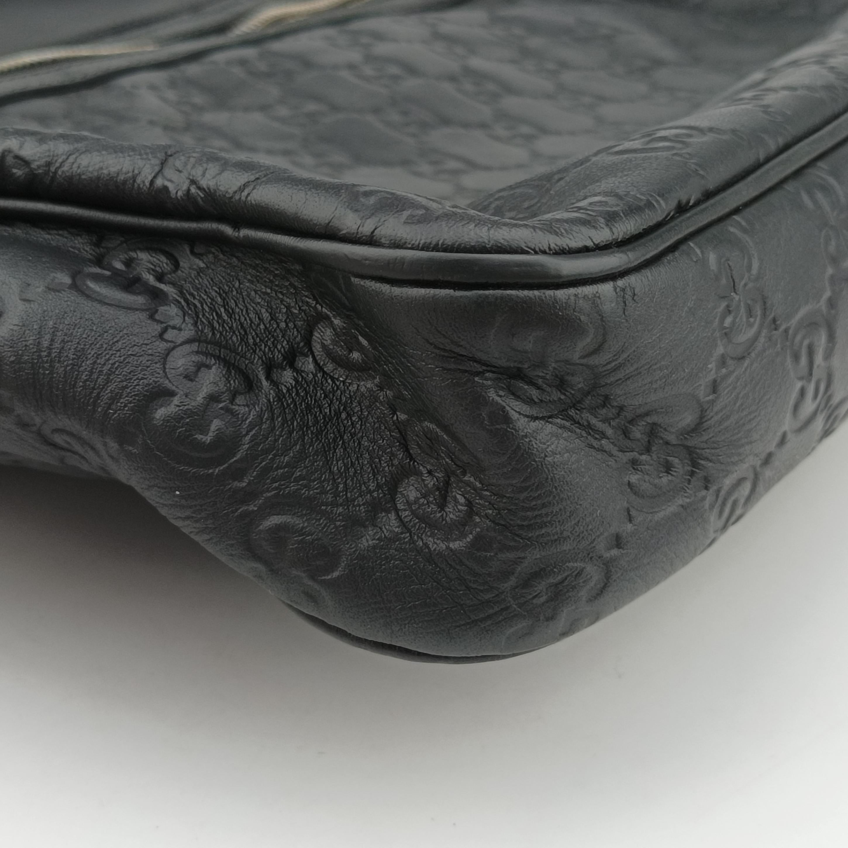 Guccissima Briefcase Business Black Leather 328937 A015867513グッチシマ ブリーフケース ビジネス ブラック レザー 328937 A015867513