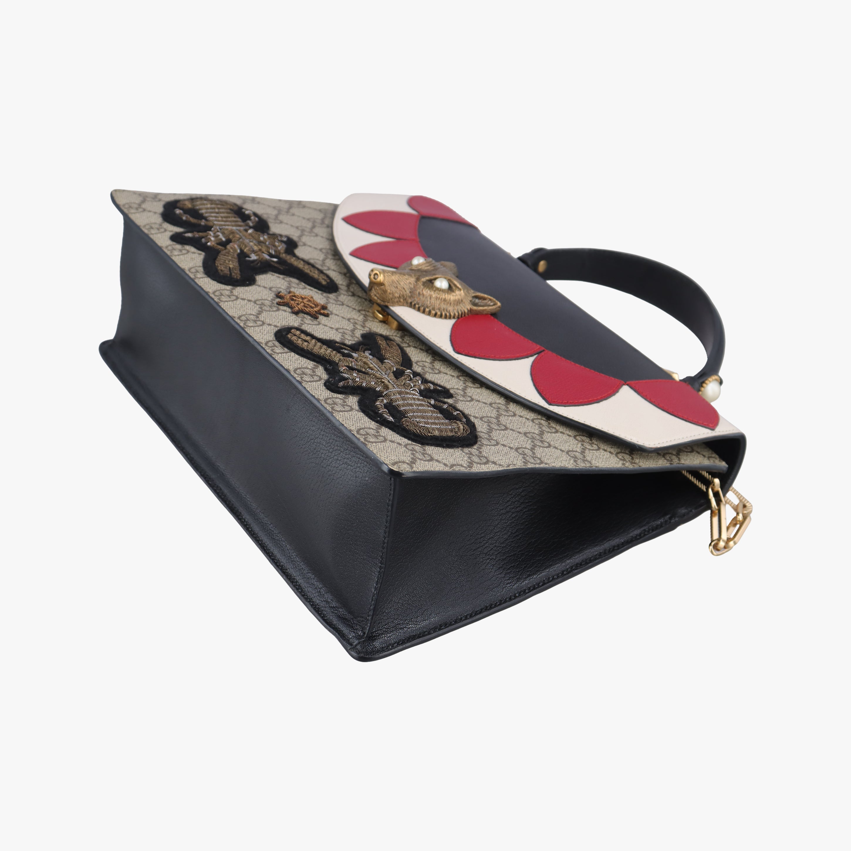 GG Supreme  Fox Beige×Multicolour PVC coated canvas x leather 466432 I021570855GG スプリームフォックス ベージュ×マルチカラー PVCコーティングキャンバス×レザー 466432 I021570855