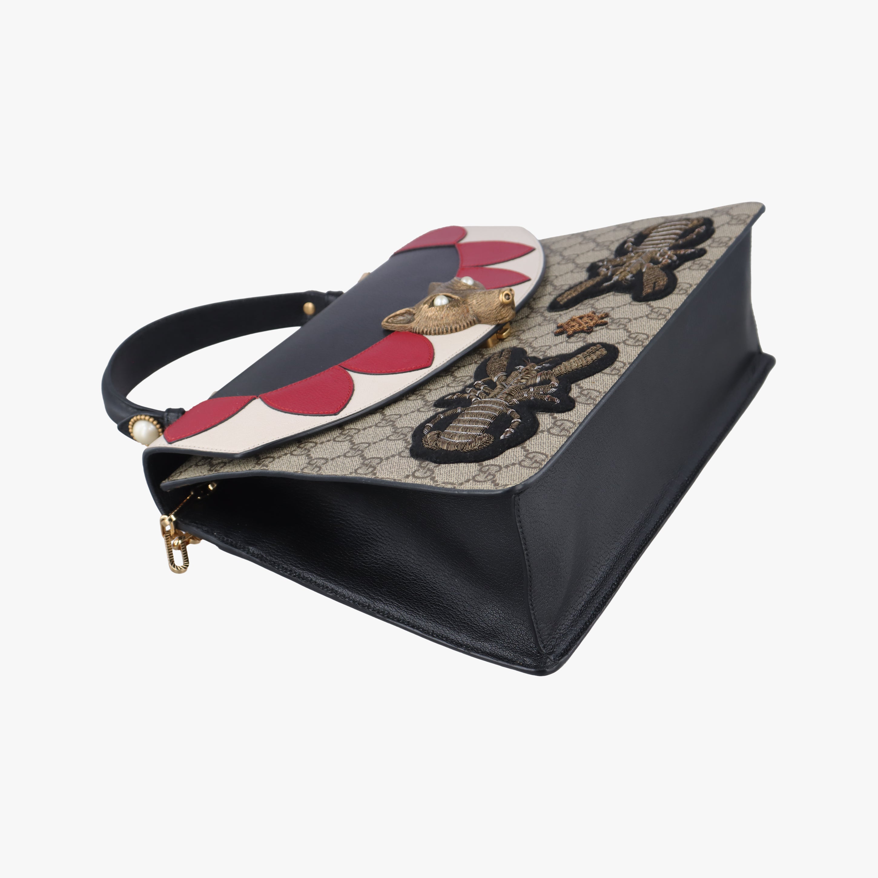 GG Supreme  Fox Beige×Multicolour PVC coated canvas x leather 466432 I021570855GG スプリームフォックス ベージュ×マルチカラー PVCコーティングキャンバス×レザー 466432 I021570855