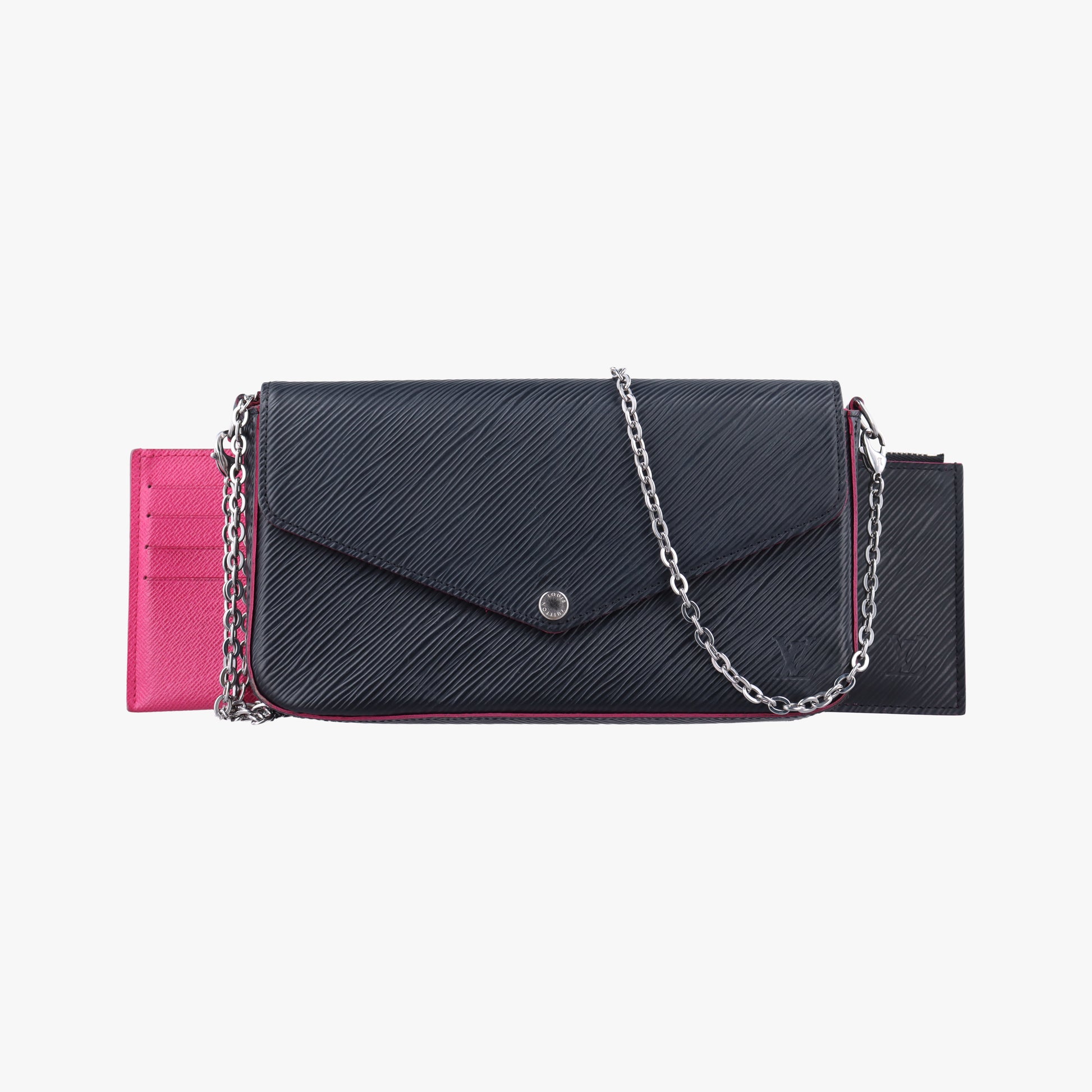 Pochette FéLICIE Noir×hot pink EPI M64579 TJ2187ポシェット フェリシー ノワール×ホットピンク エピ M64579 TJ2187