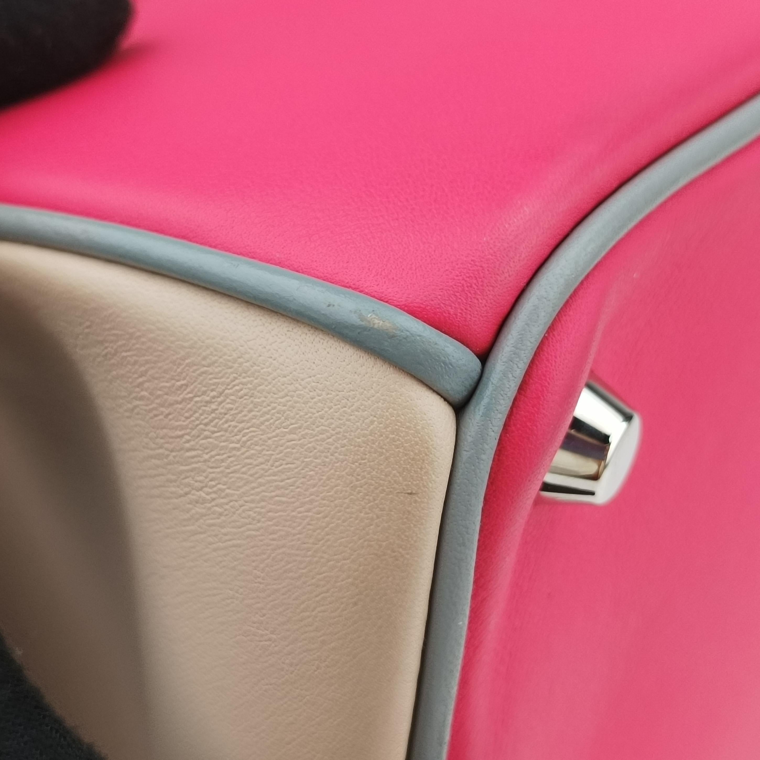 Diorissimo pink x beige Leather 09-MA-0134ディオリッシモ ピンク×ベージュ レザー 09-MA-0134