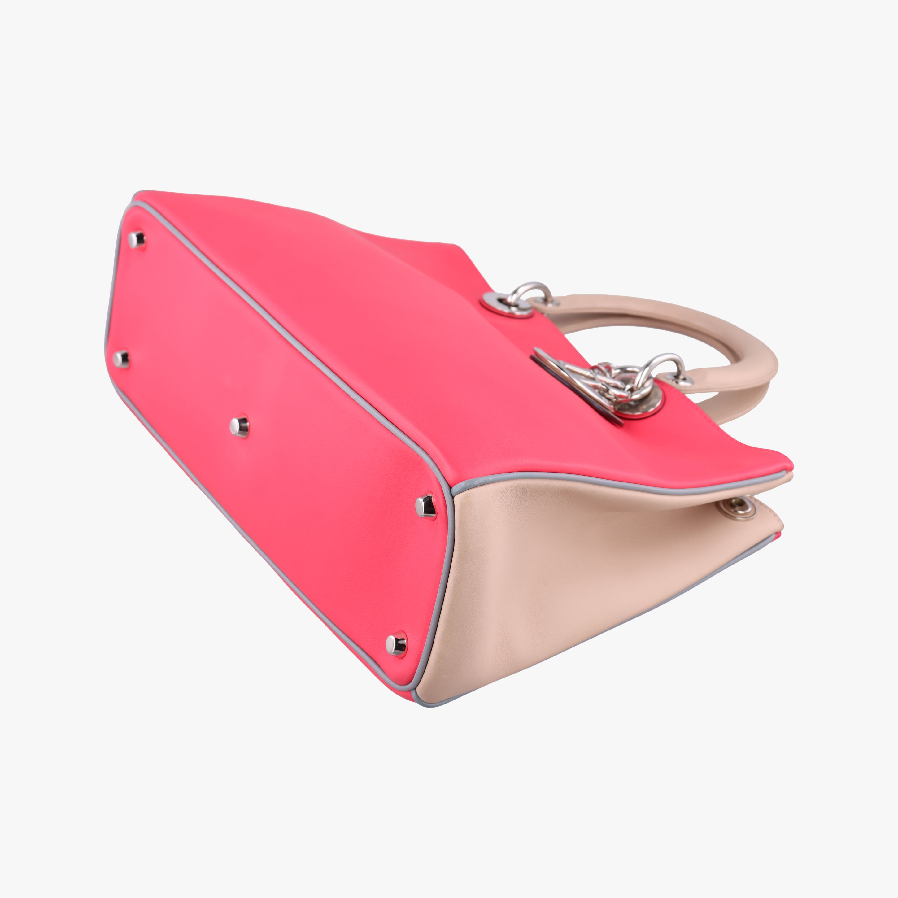 Diorissimo pink x beige Leather 09-MA-0134ディオリッシモ ピンク×ベージュ レザー 09-MA-0134