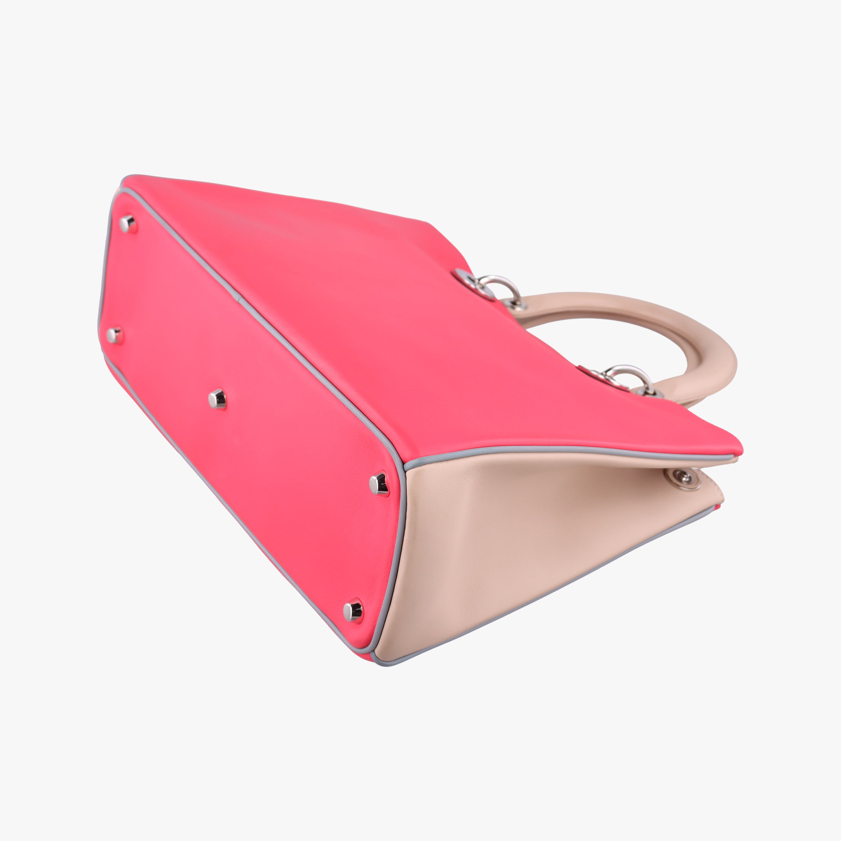 Diorissimo pink x beige Leather 09-MA-0134ディオリッシモ ピンク×ベージュ レザー 09-MA-0134