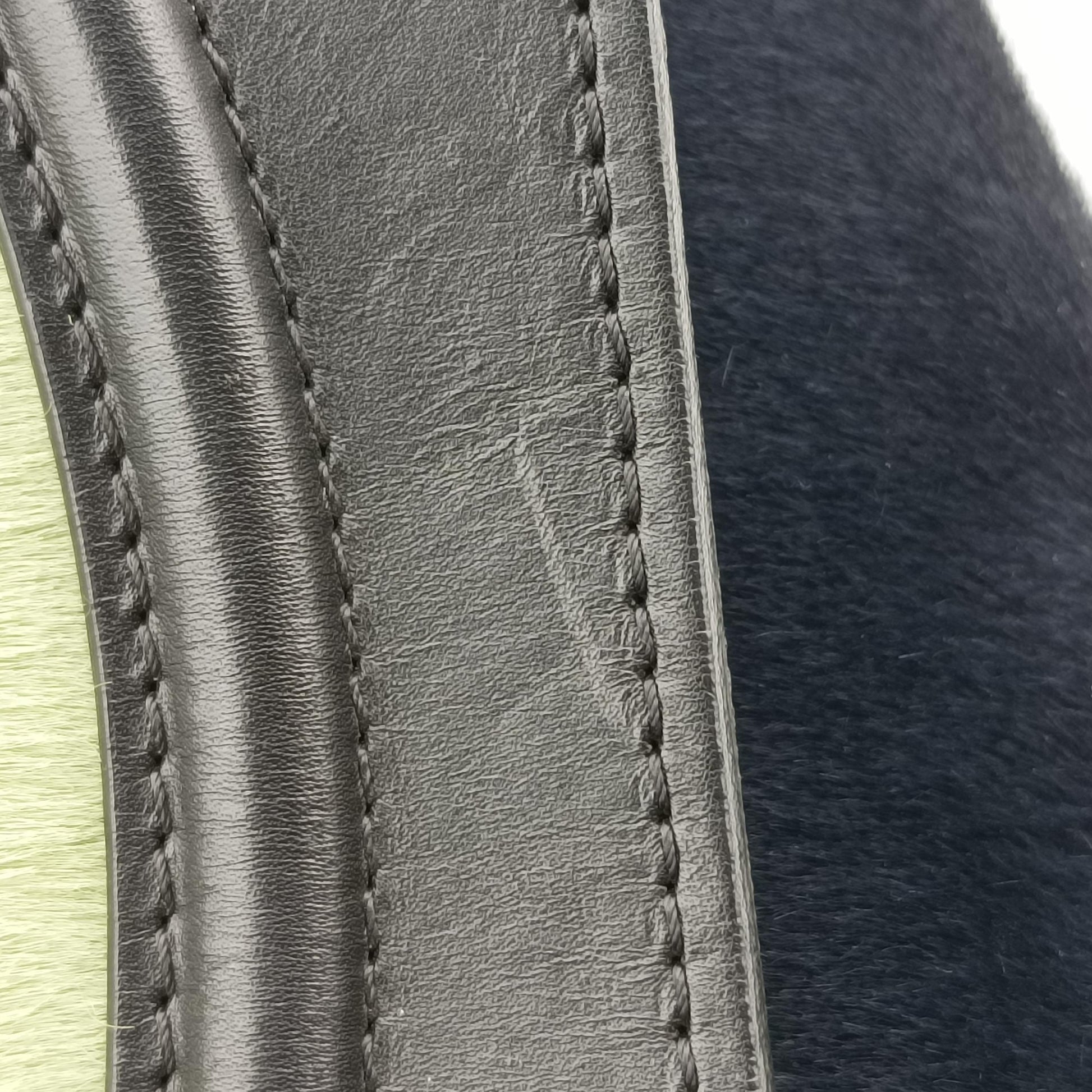 Luggage Mini Shopper Black x Green Leather×ponyhair S-GA-0183ラゲージミニショッパー ブラック×グリーン レザー×ハラコ S-GA-0183