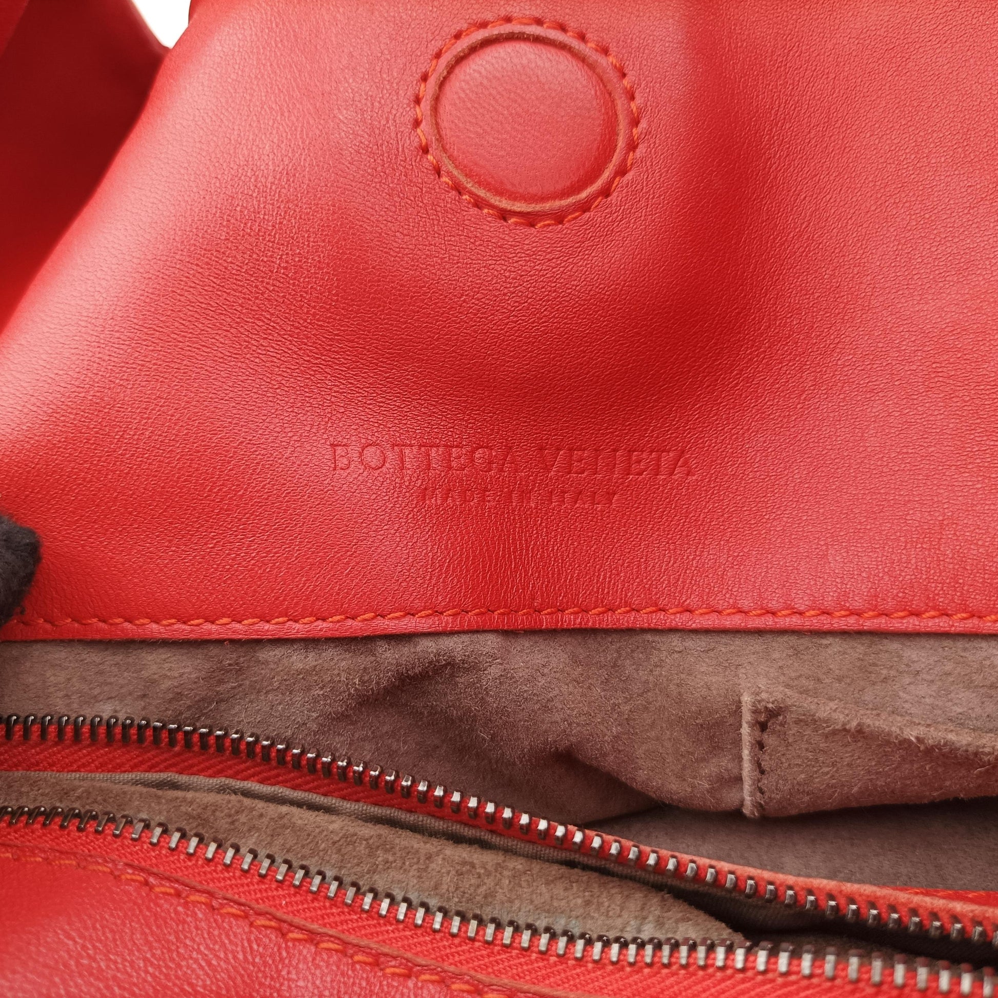 CAMPANA Intrecciato Orange lambskin 125787 V0016 6576 EPEV 2011 508 Cカンパーナ イントレチャート オレンジ ラムスキン 125787 V0016 6576 EPEV 2011 508 C