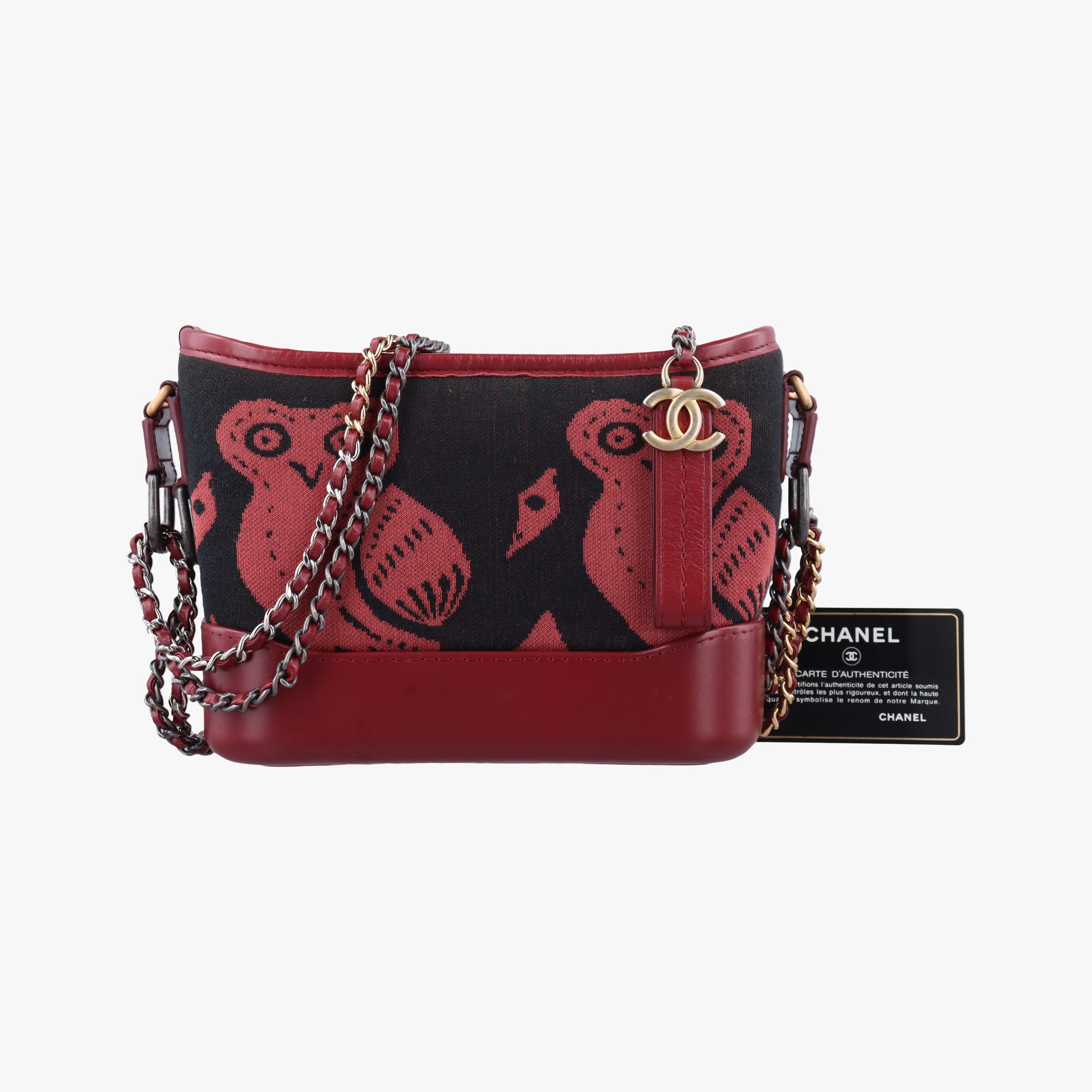 GABRIELLE print Red×black Fabric ×leather A91810 25134137ガブリエル プリント レッド×ブラック ファブリック×レザー A91810 25134137