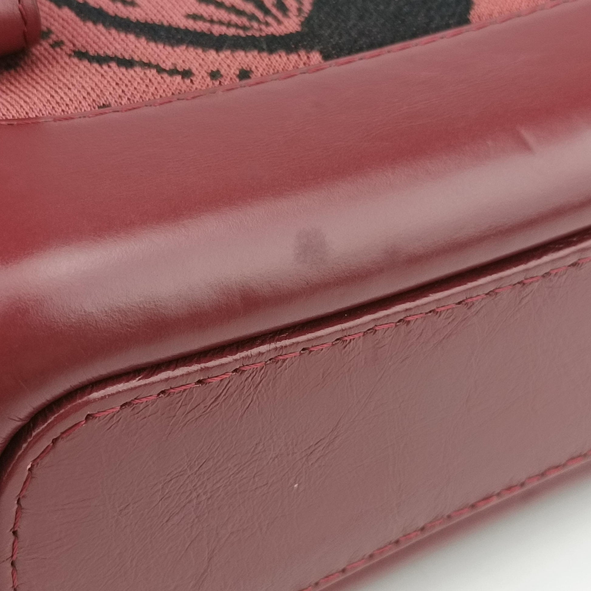 GABRIELLE print Red×black Fabric ×leather A91810 25134137ガブリエル プリント レッド×ブラック ファブリック×レザー A91810 25134137