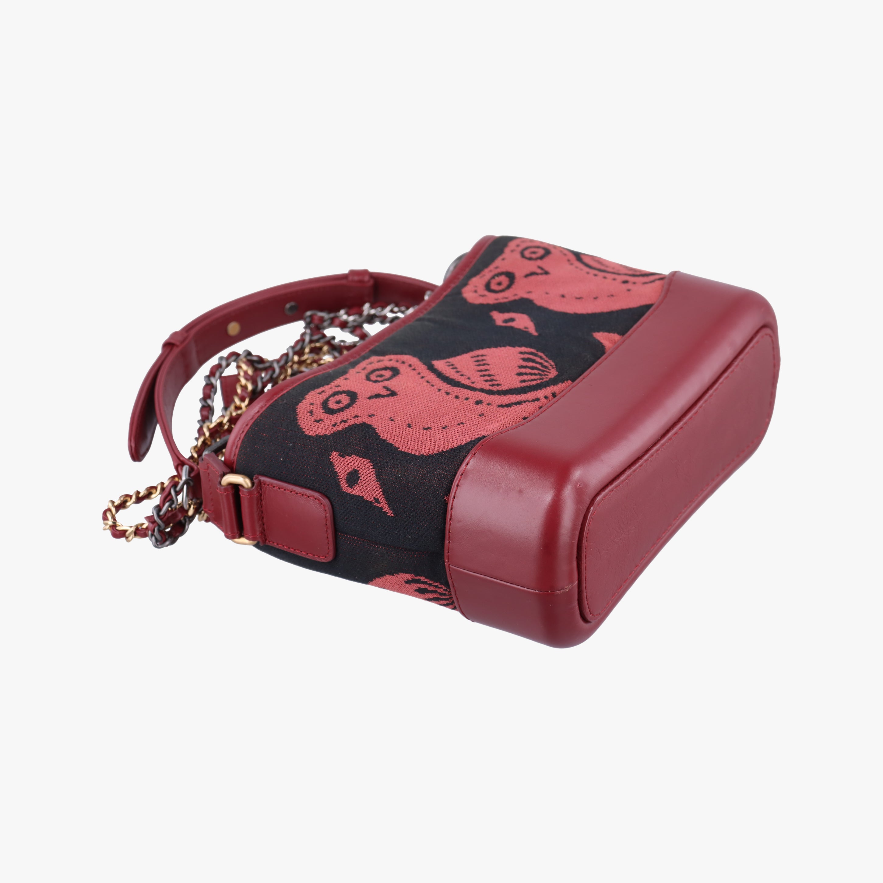 GABRIELLE print Red×black Fabric ×leather A91810 25134137ガブリエル プリント レッド×ブラック ファブリック×レザー A91810 25134137
