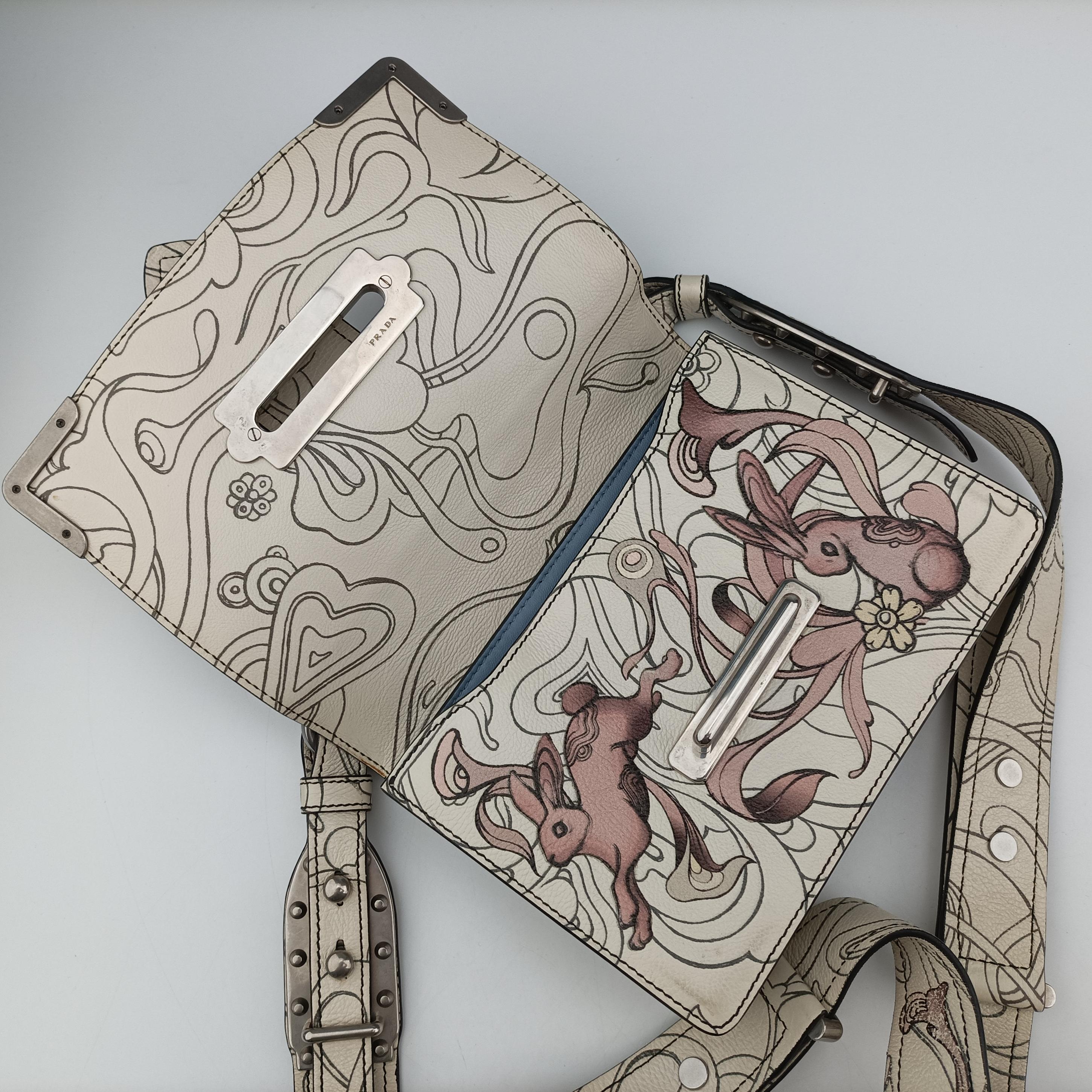 Rabbit print Multicolour Leather 25ラビットプリント マルチカラー レザー 25