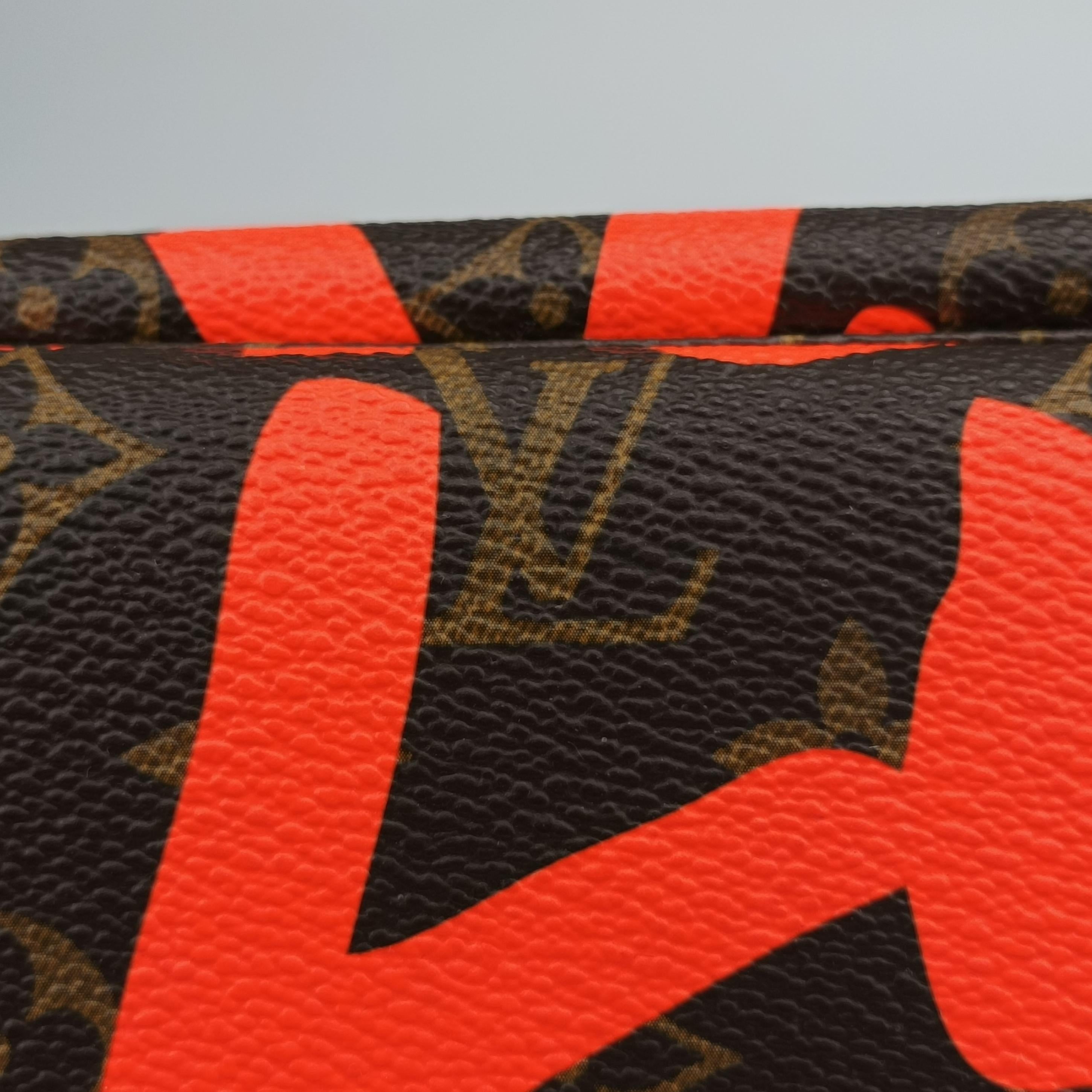 Neverfull GM Orange x Brown Coated Canvas M93702 FL1049ネヴァーフルGM オレンジ×ブラウン コーティングキャンバス M93702 FL1049