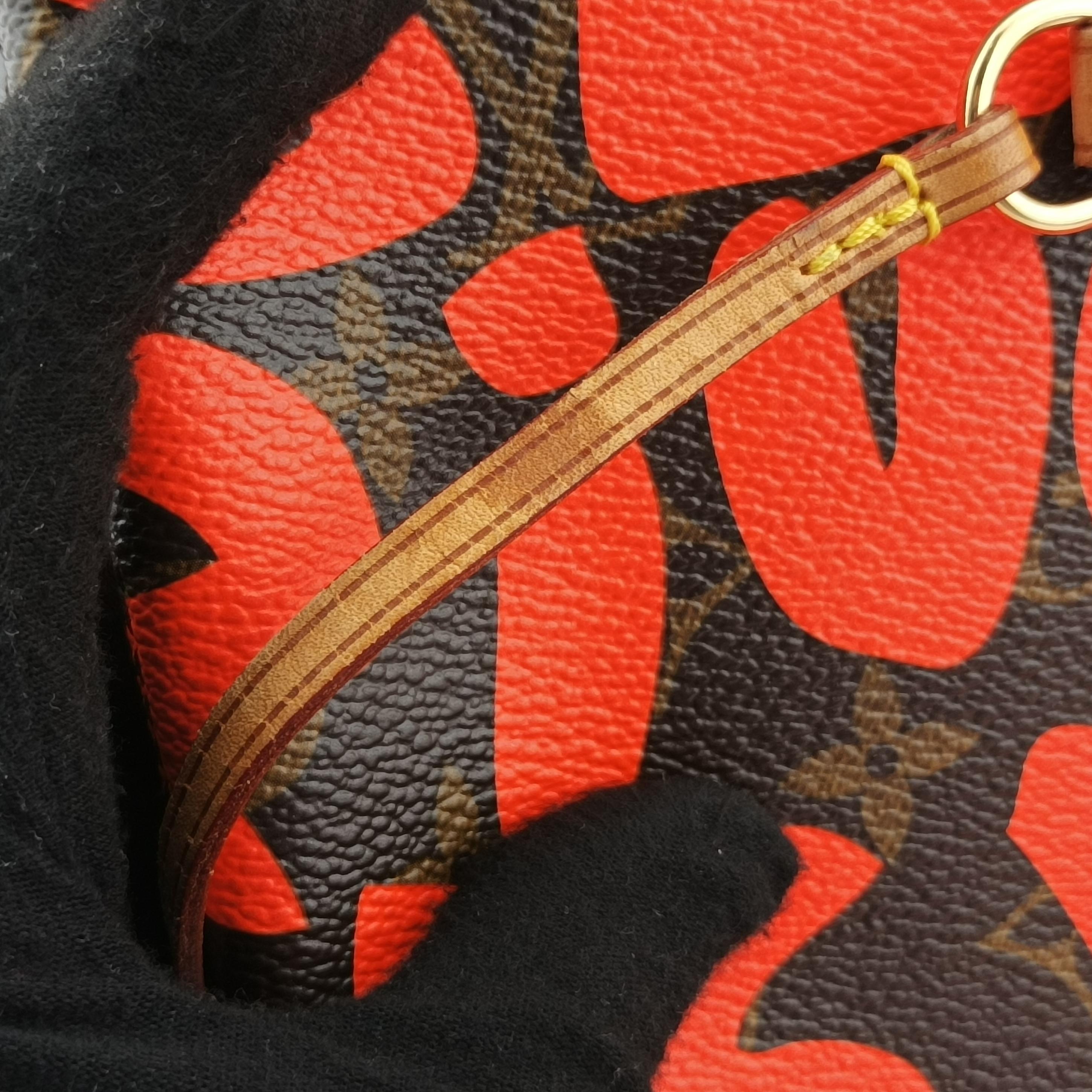 Neverfull GM Orange x Brown Coated Canvas M93702 FL1049ネヴァーフルGM オレンジ×ブラウン コーティングキャンバス M93702 FL1049