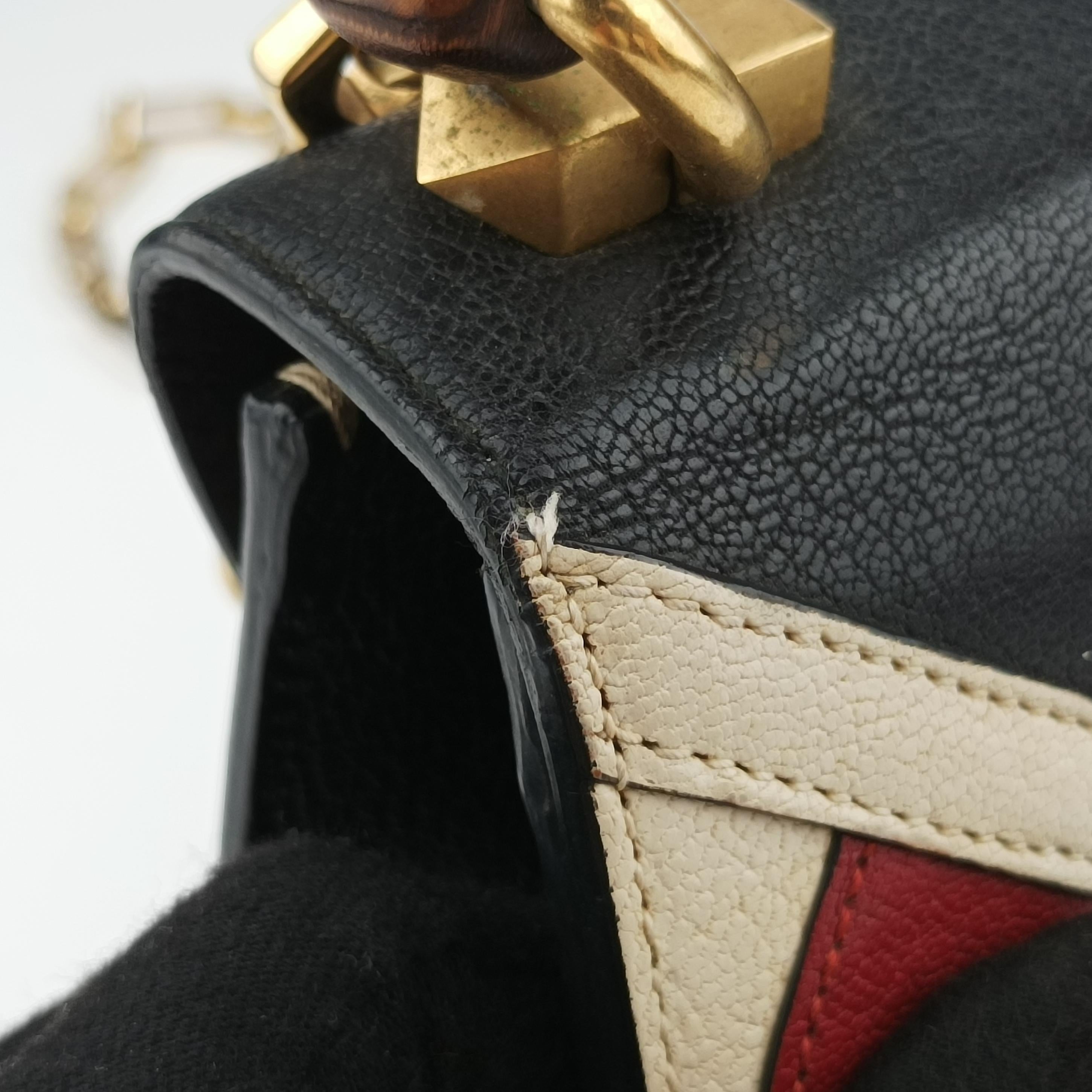 Mini Fox Brooch Bamboo Beige×Multicolour PVC coated canvas×Leather 466428 G023661145ミニ フォックス ブローチ バンブー ベージュ×マルチカラー PVCコーティングキャンバス×レザー 466428 G023661145