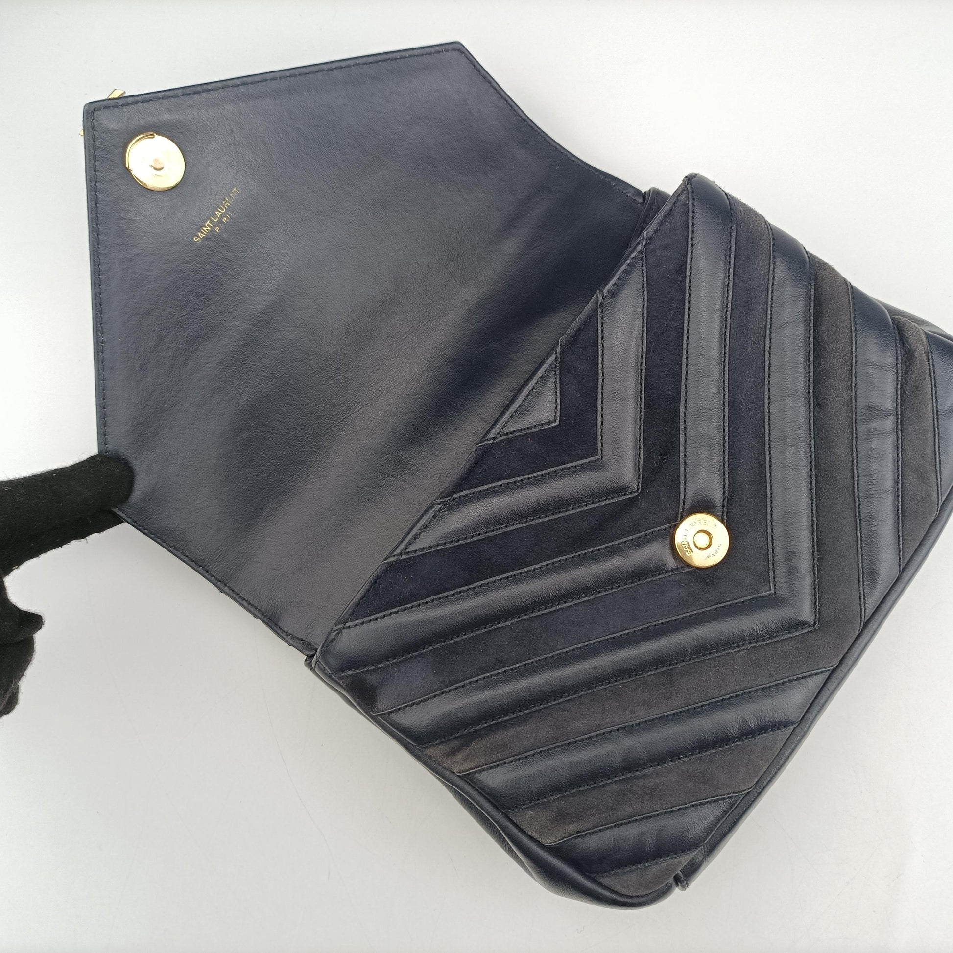 COLLEGE Black Leather x Suede 428056 GUE428056.0417カレッジ ブラック レザーx スエード 428056 GUE428056.0417