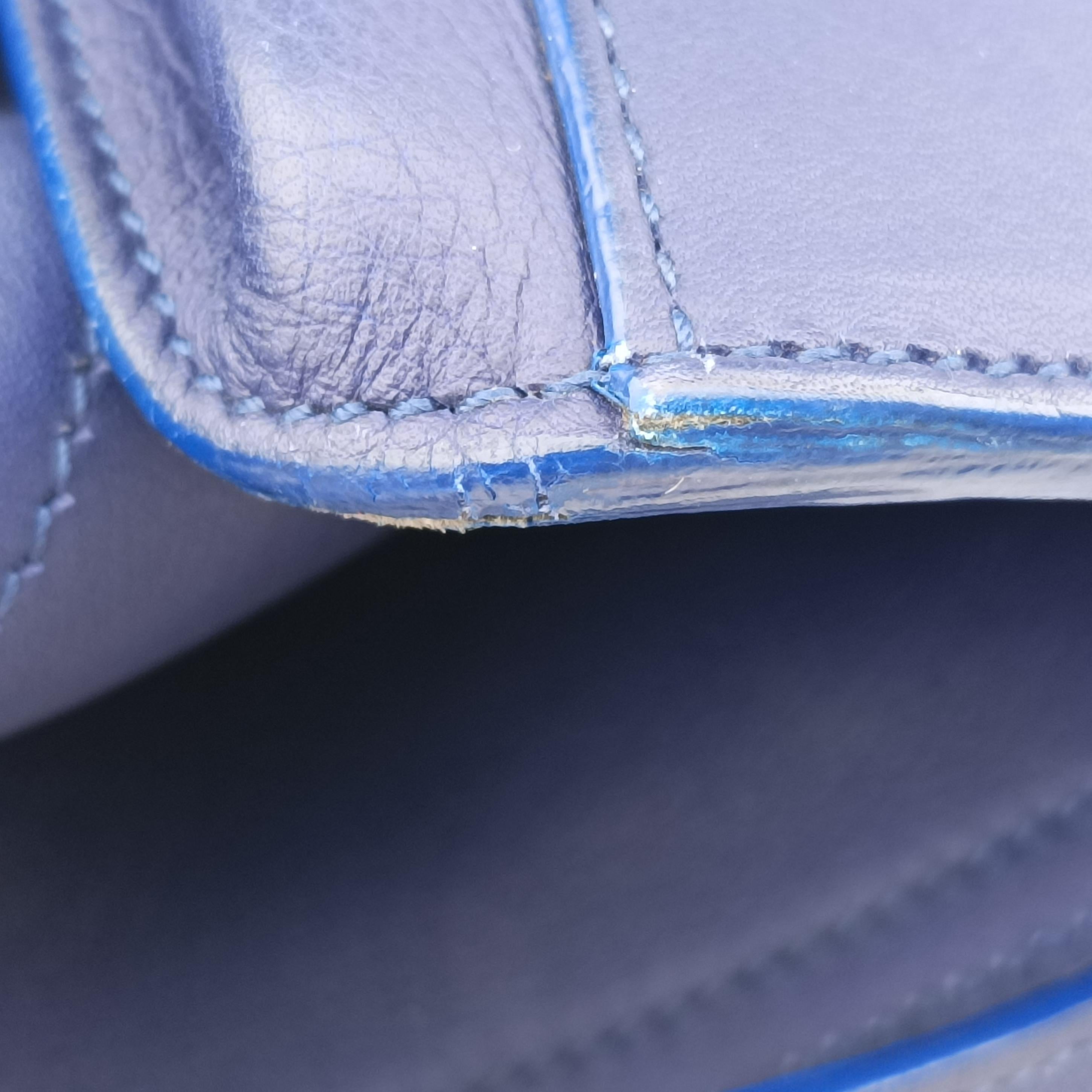 Y Ligne Petit Cabas Blue Leather 311210 311210.527066Yライン プチカバス ブルー レザー 311210 311210.527066