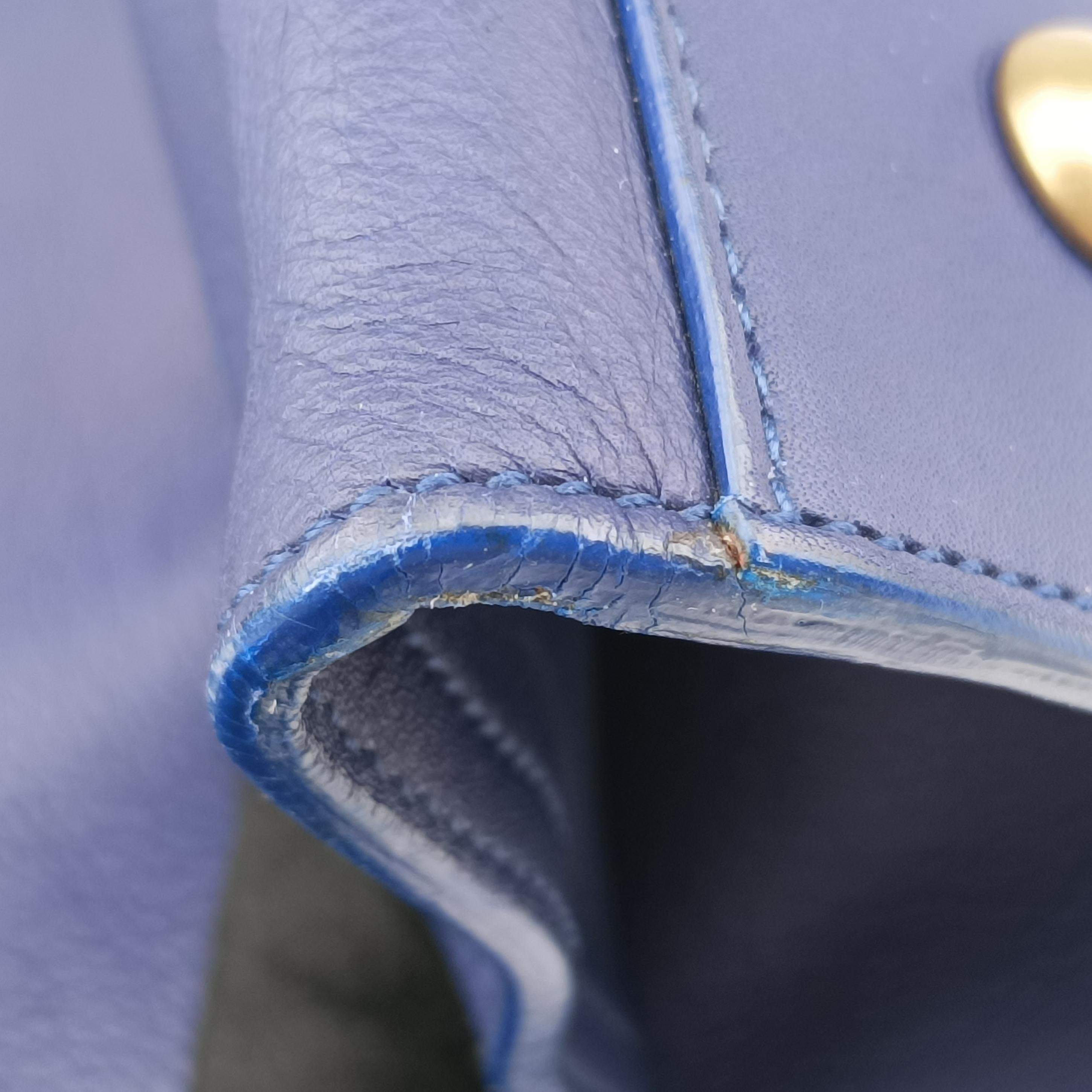 Y Ligne Petit Cabas Blue Leather 311210 311210.527066Yライン プチカバス ブルー レザー 311210 311210.527066