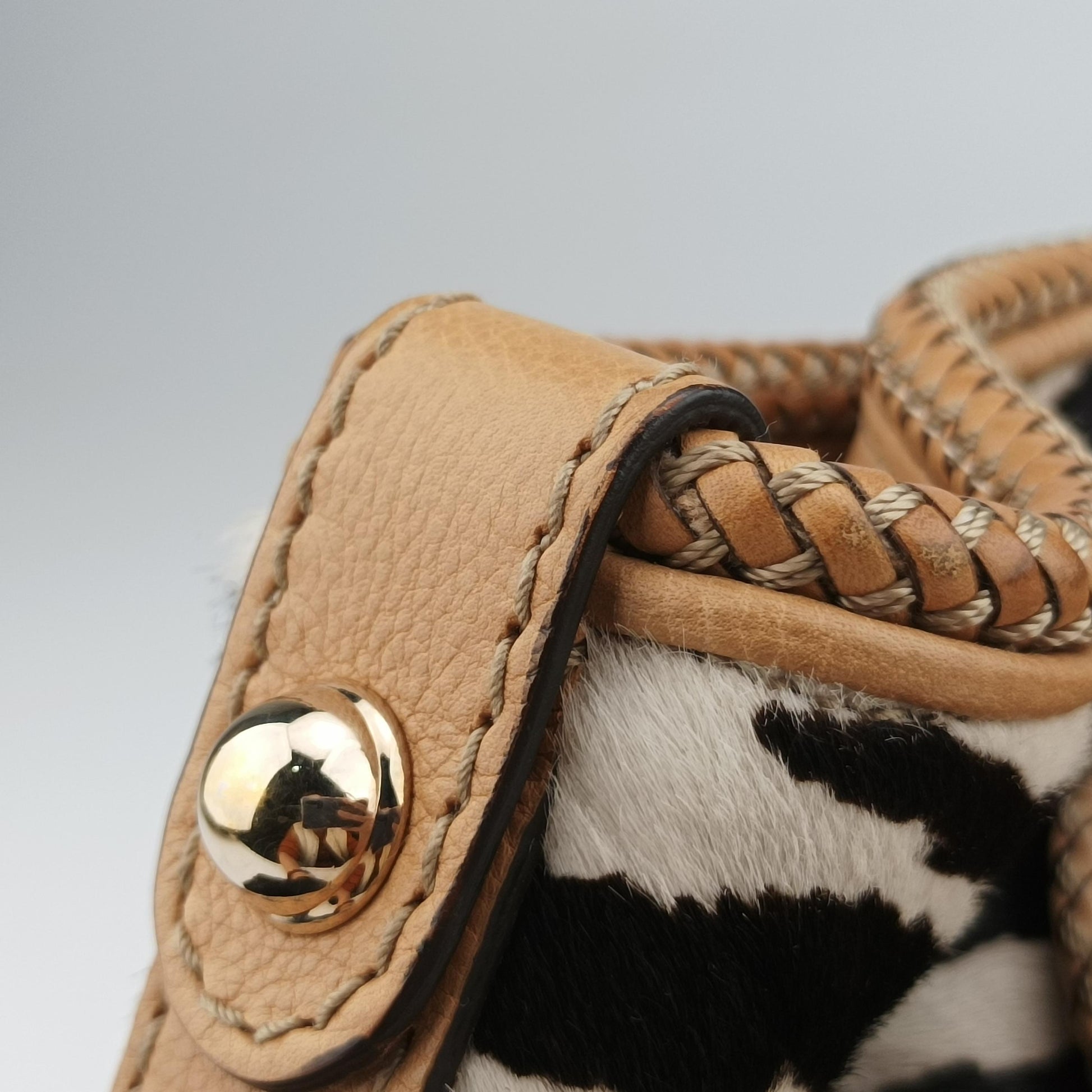 Zebra Printed Marrakech Black×White×Beige ponyhair 257023 I010325210ゼブラプリントマラケシュ ブラック×ホワイト×ベージュ ハラコ 257023 I010325210