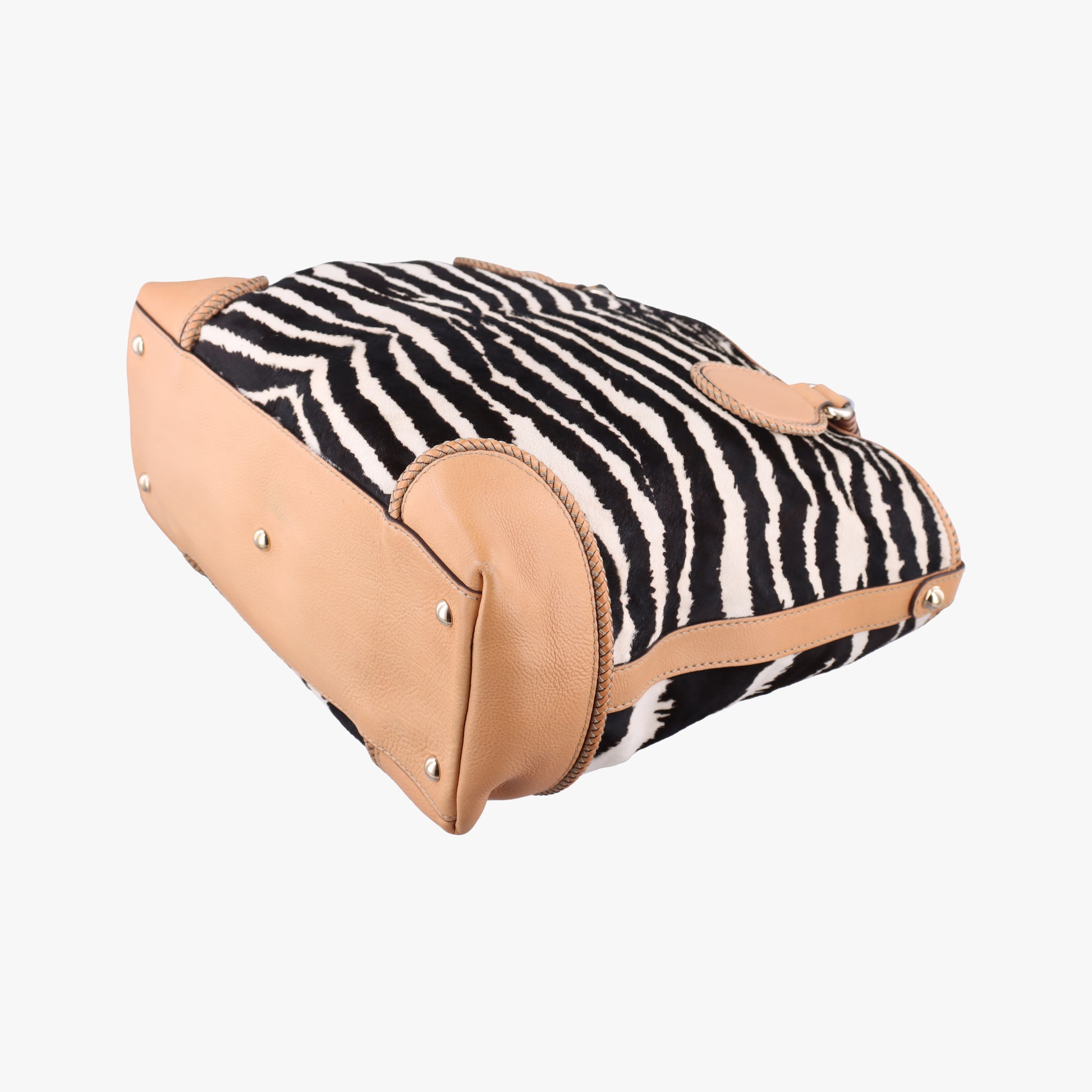 Zebra Printed Marrakech Black×White×Beige ponyhair 257023 I010325210ゼブラプリントマラケシュ ブラック×ホワイト×ベージュ ハラコ 257023 I010325210