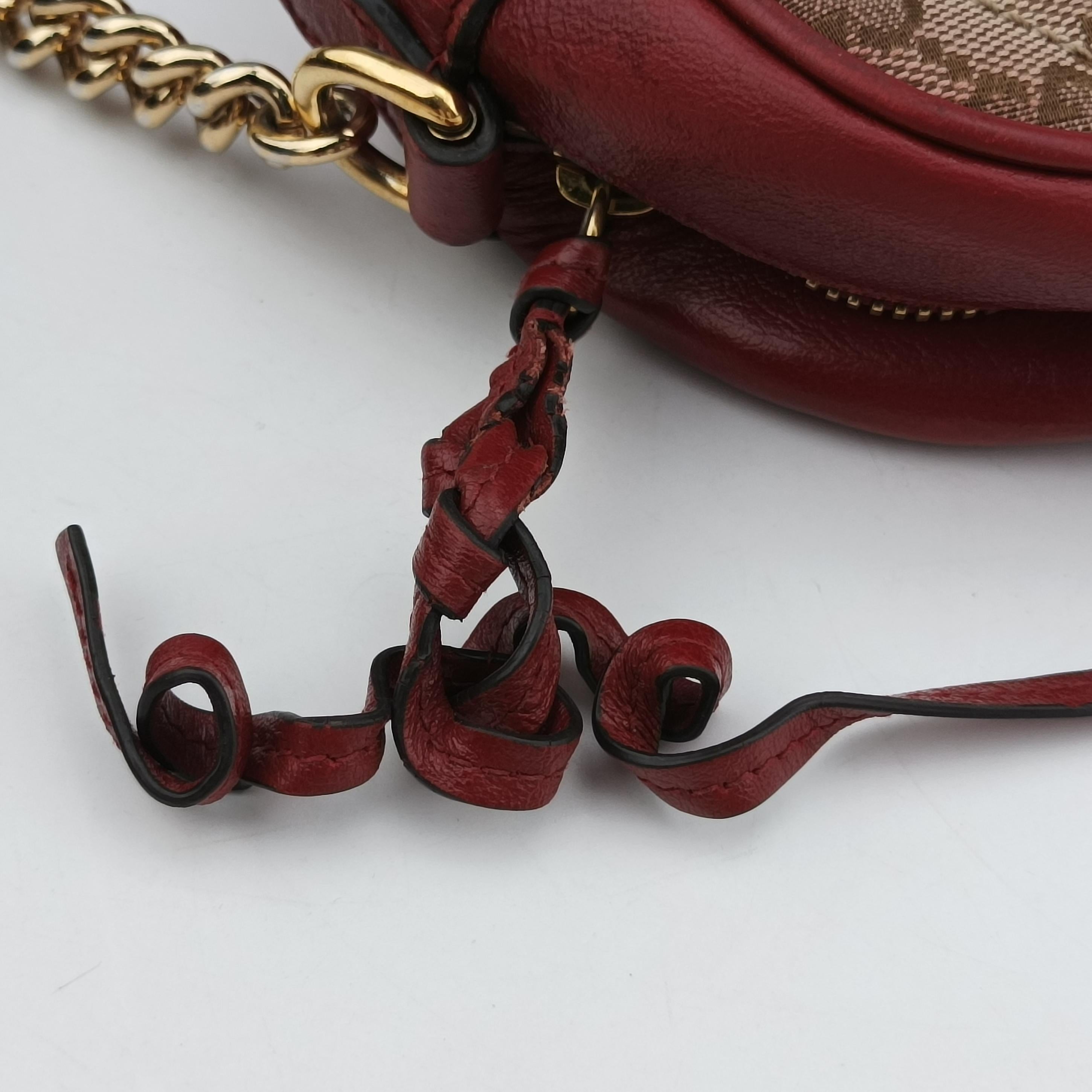 GG Marmont Beige x Red Fabric x leather 447632 G031735755GGマーモント ベージュ×レッド ファブリック×レザー 447632 G031735755