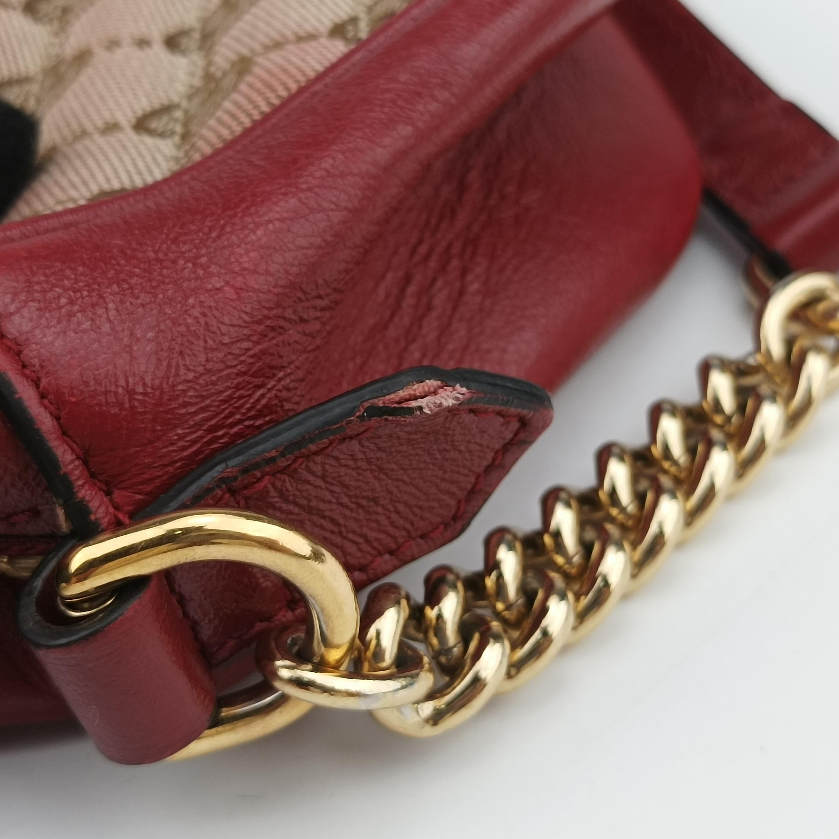 GG Marmont Beige x Red Fabric x leather 447632 G031735755GGマーモント ベージュ×レッド ファブリック×レザー 447632 G031735755