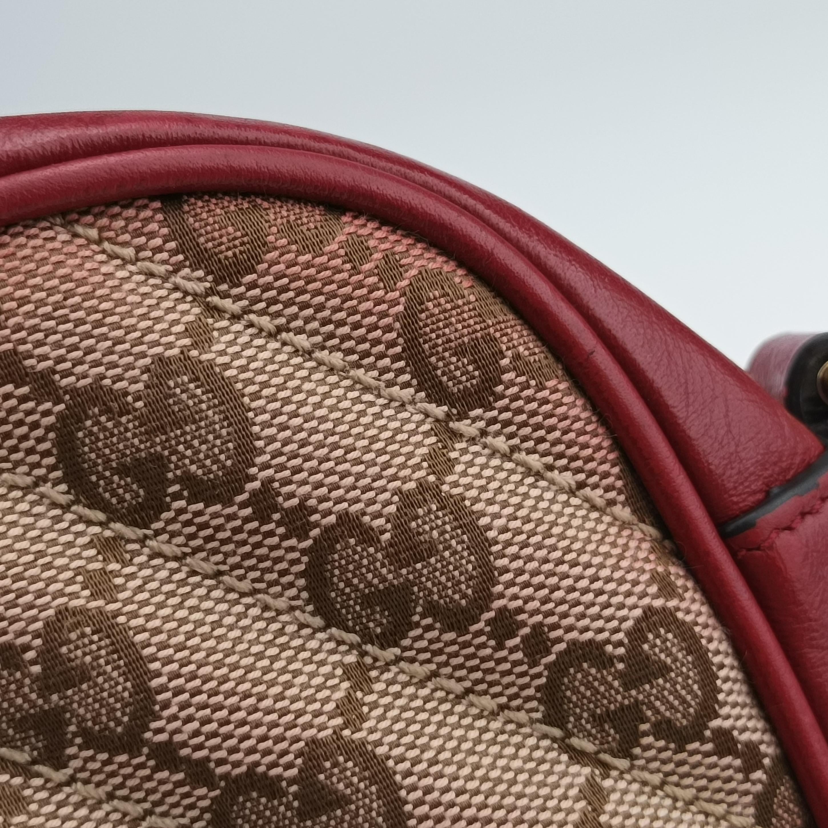 GG Marmont Beige x Red Fabric x leather 447632 G031735755GGマーモント ベージュ×レッド ファブリック×レザー 447632 G031735755