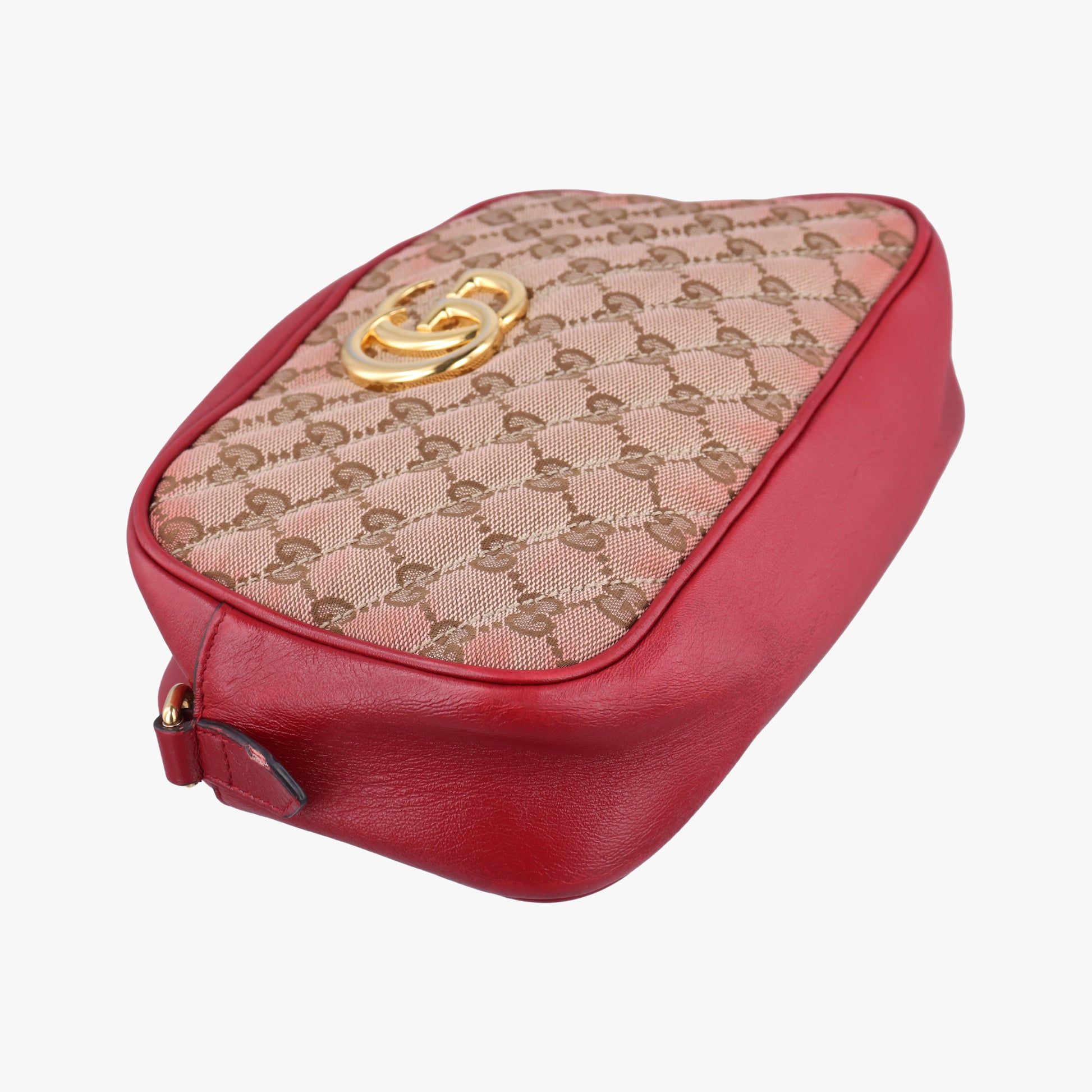 GG Marmont Beige x Red Fabric x leather 447632 G031735755GGマーモント ベージュ×レッド ファブリック×レザー 447632 G031735755