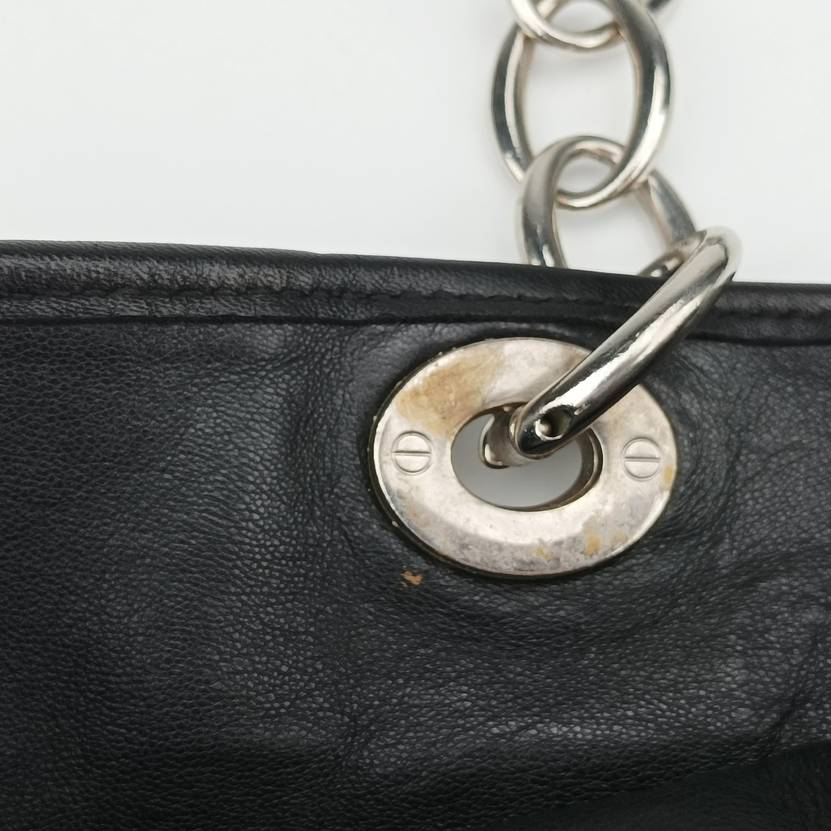 Soft Lady Dior Canage INTRECCIATO Tote Black lambskin 01-RU-0058ソフト レディディオール カナージュ イントレチャート トート ブラック ラムスキン 01-RU-0058