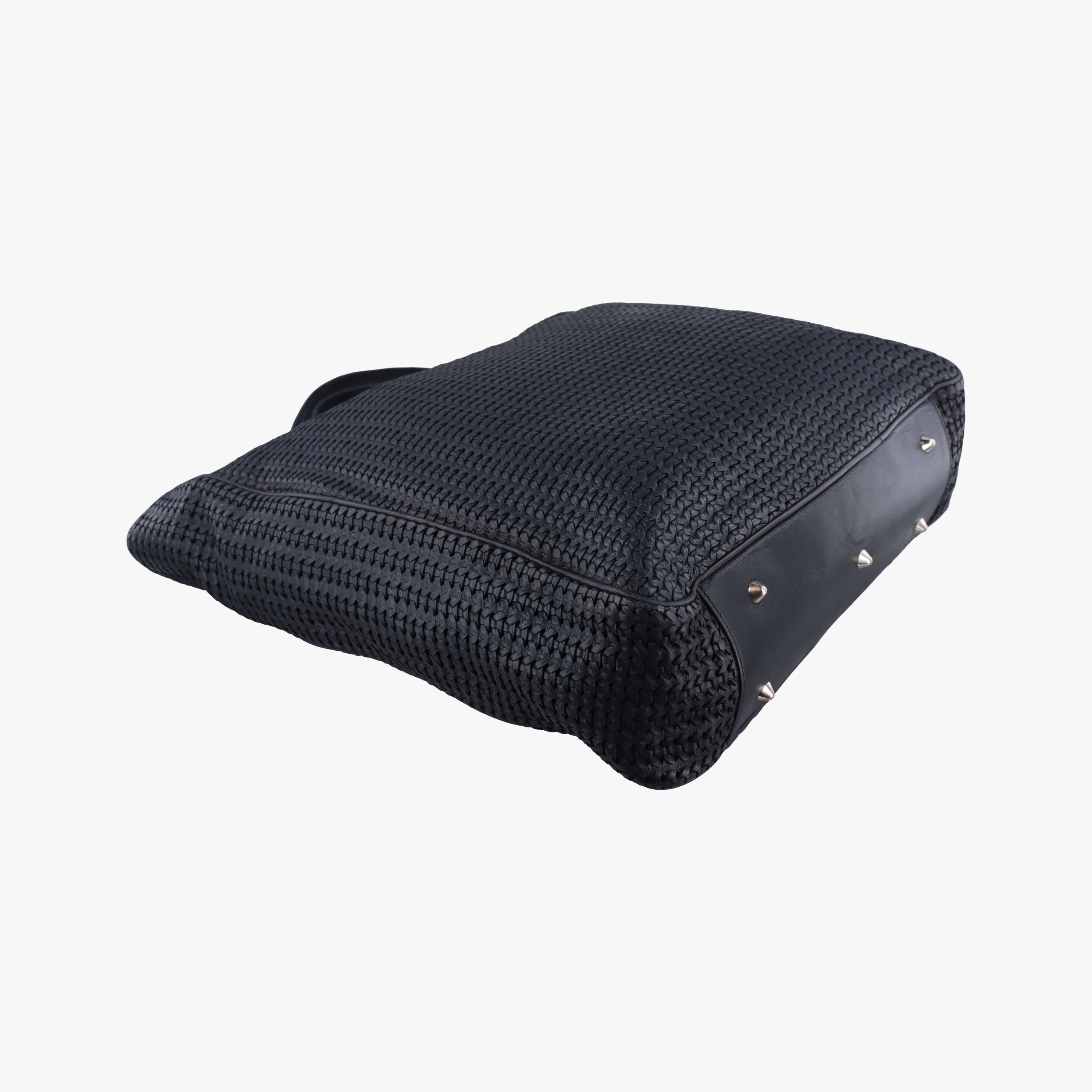 Soft Lady Dior Canage INTRECCIATO Tote Black lambskin 01-RU-0058ソフト レディディオール カナージュ イントレチャート トート ブラック ラムスキン 01-RU-0058