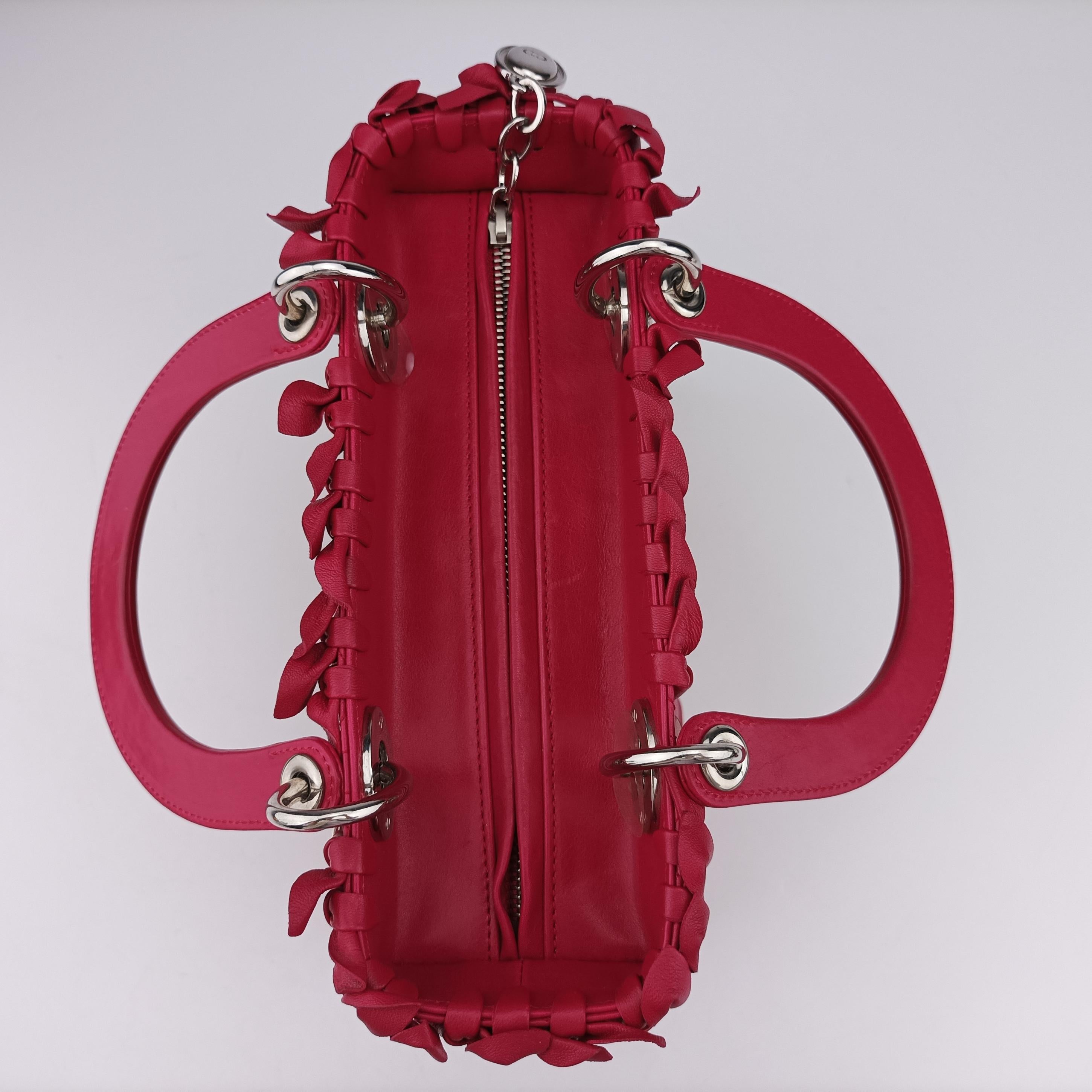 Lady Dior Red lambskin 11-MA-0171レディディオール レッド ラムスキン 11-MA-0171