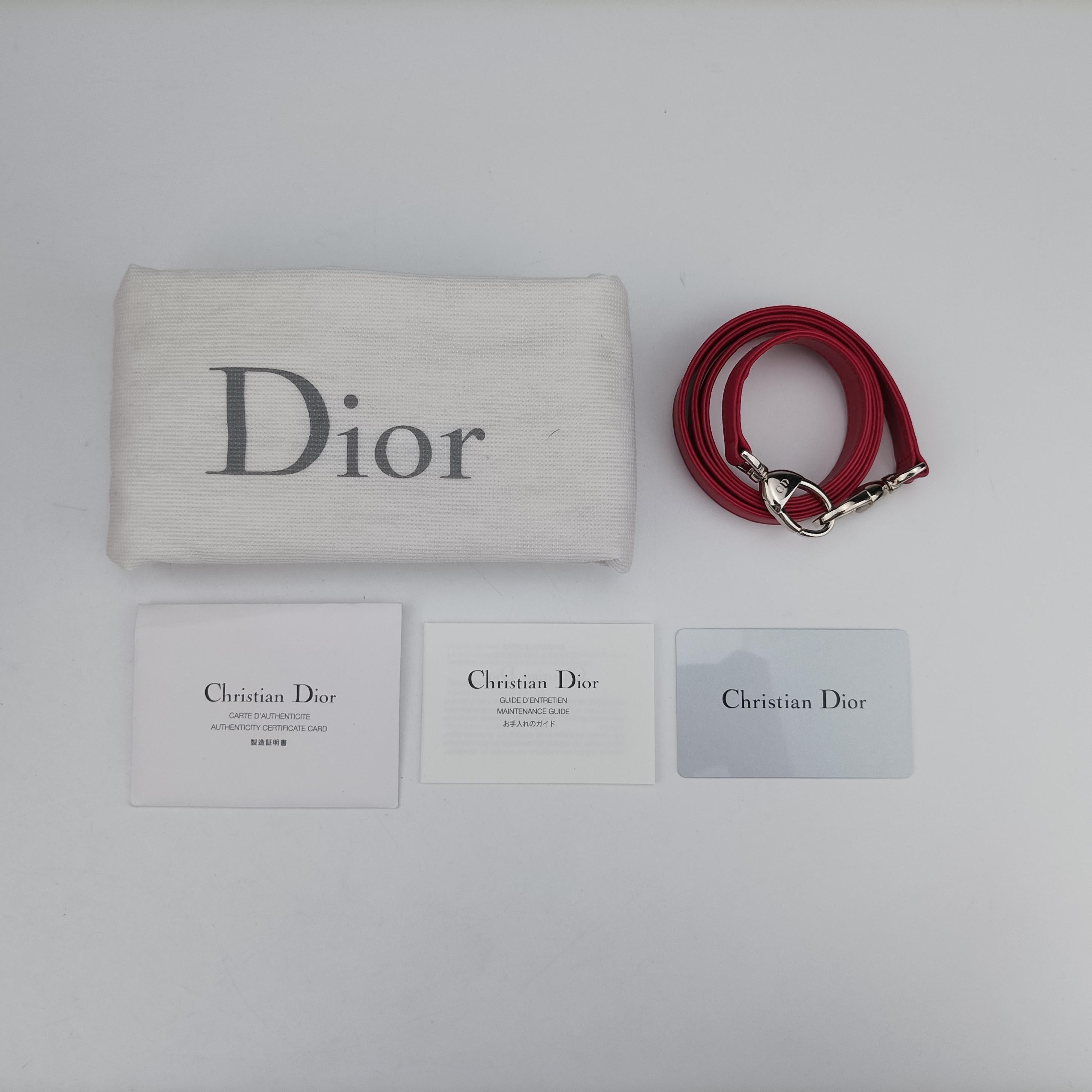 Lady Dior Red lambskin 11-MA-0171レディディオール レッド ラムスキン 11-MA-0171