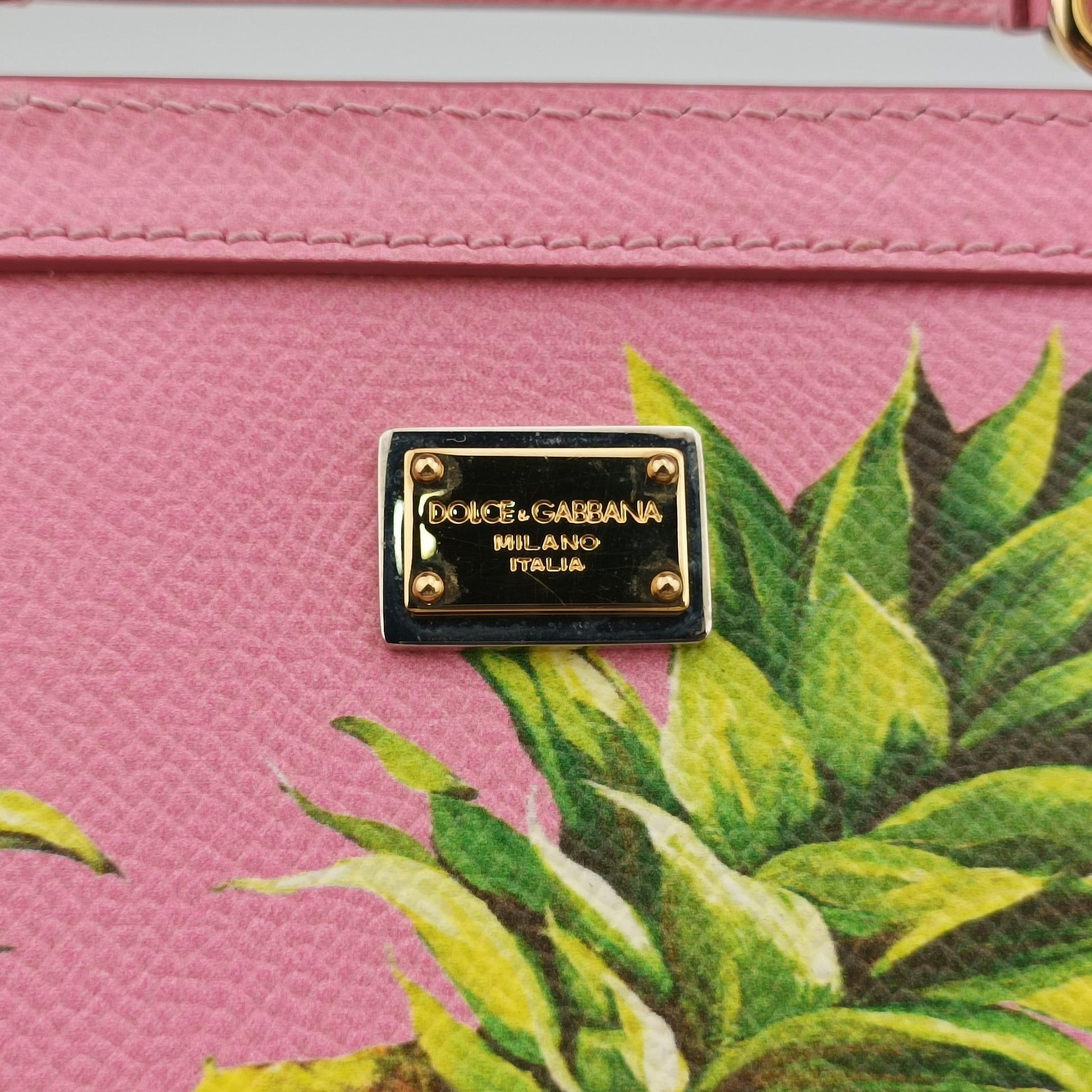 Pineapple pattern Sicily pink×Multicolour Leather 44パイナップル柄 シシリー ピンク×マルチカラー レザー 44