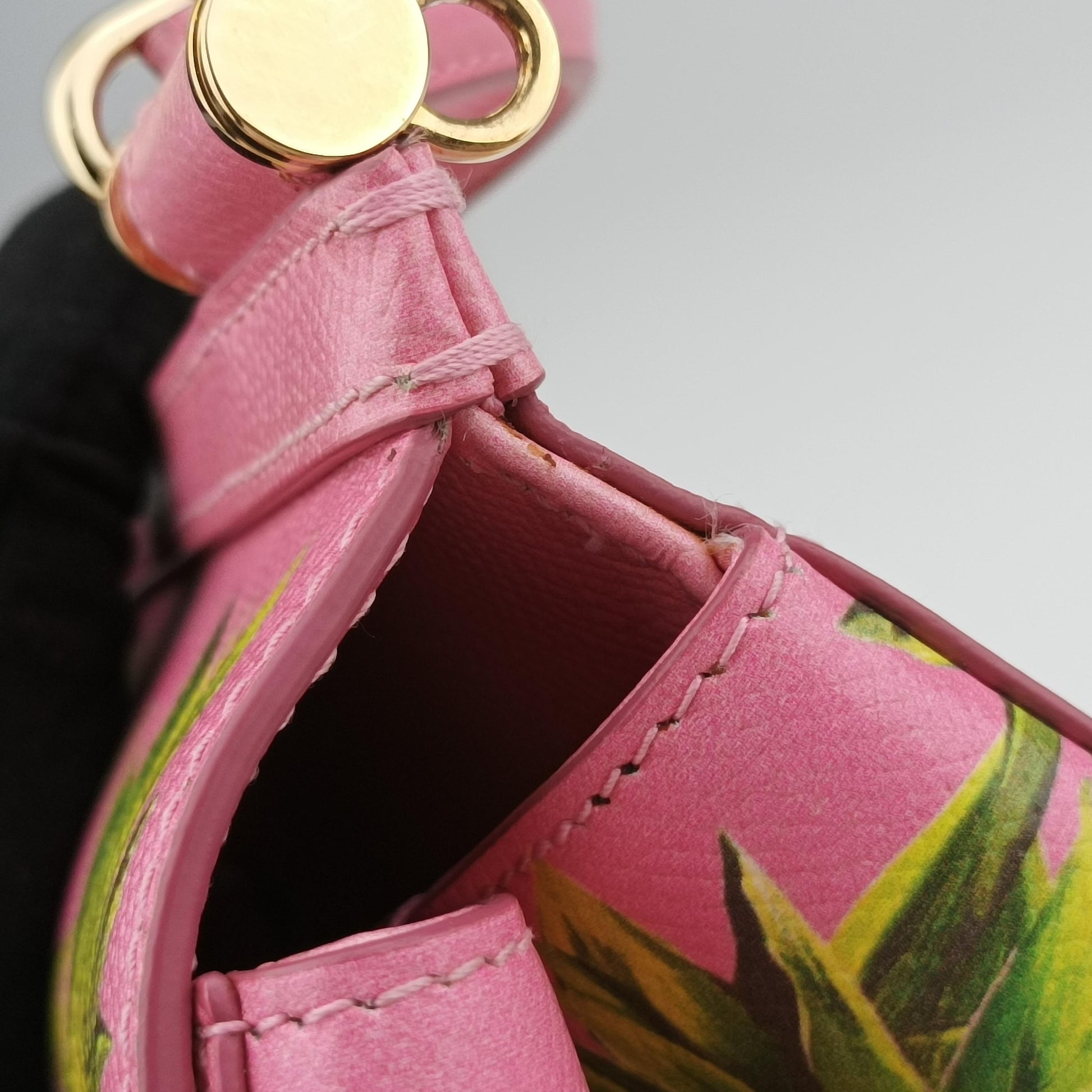 Pineapple pattern Sicily pink×Multicolour Leather 44パイナップル柄 シシリー ピンク×マルチカラー レザー 44